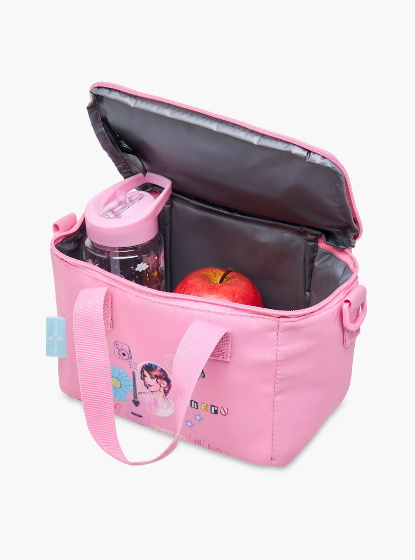 Celebrity Icons Taylor Swift Print Lunch Bag with Adjustable Strap and Zip Closure-school-lunchessentials-lunchbags-image-7