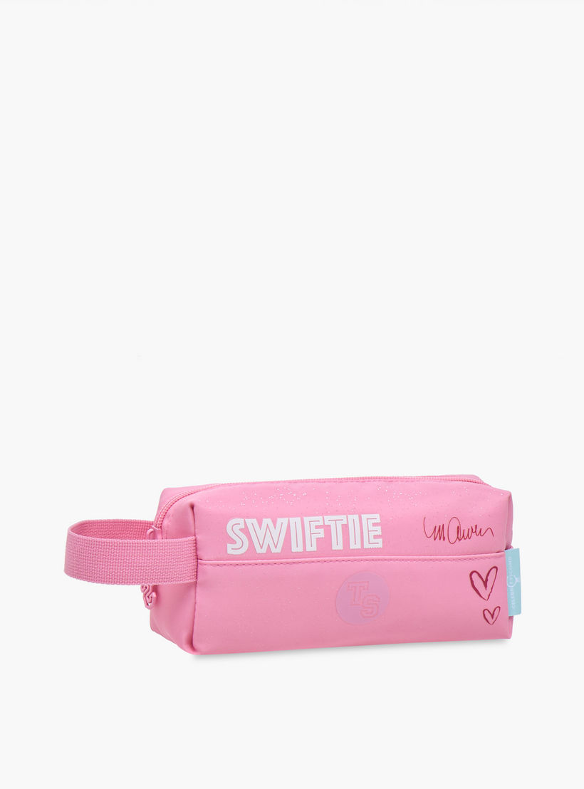 Celebrity Icons Taylor Swift Print School Pouch with Zip Closure-school-stationery-pencilcases-image-2