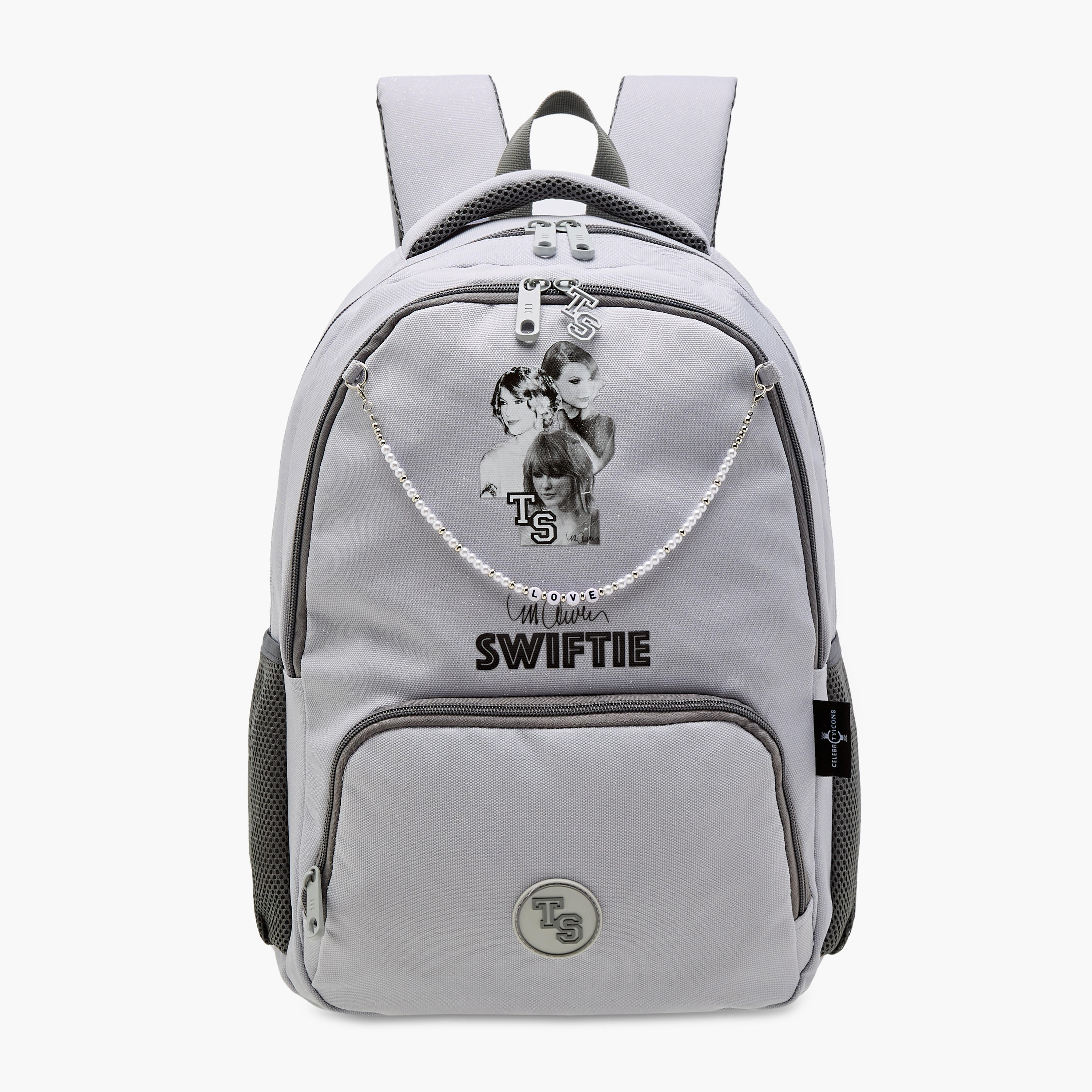 Celebrity Icons Taylor Swift Print Backpack with Adjustable Straps and Zip Closure - 32x15x43 cms-school-bagsandbackpacks-backpacks-image-1