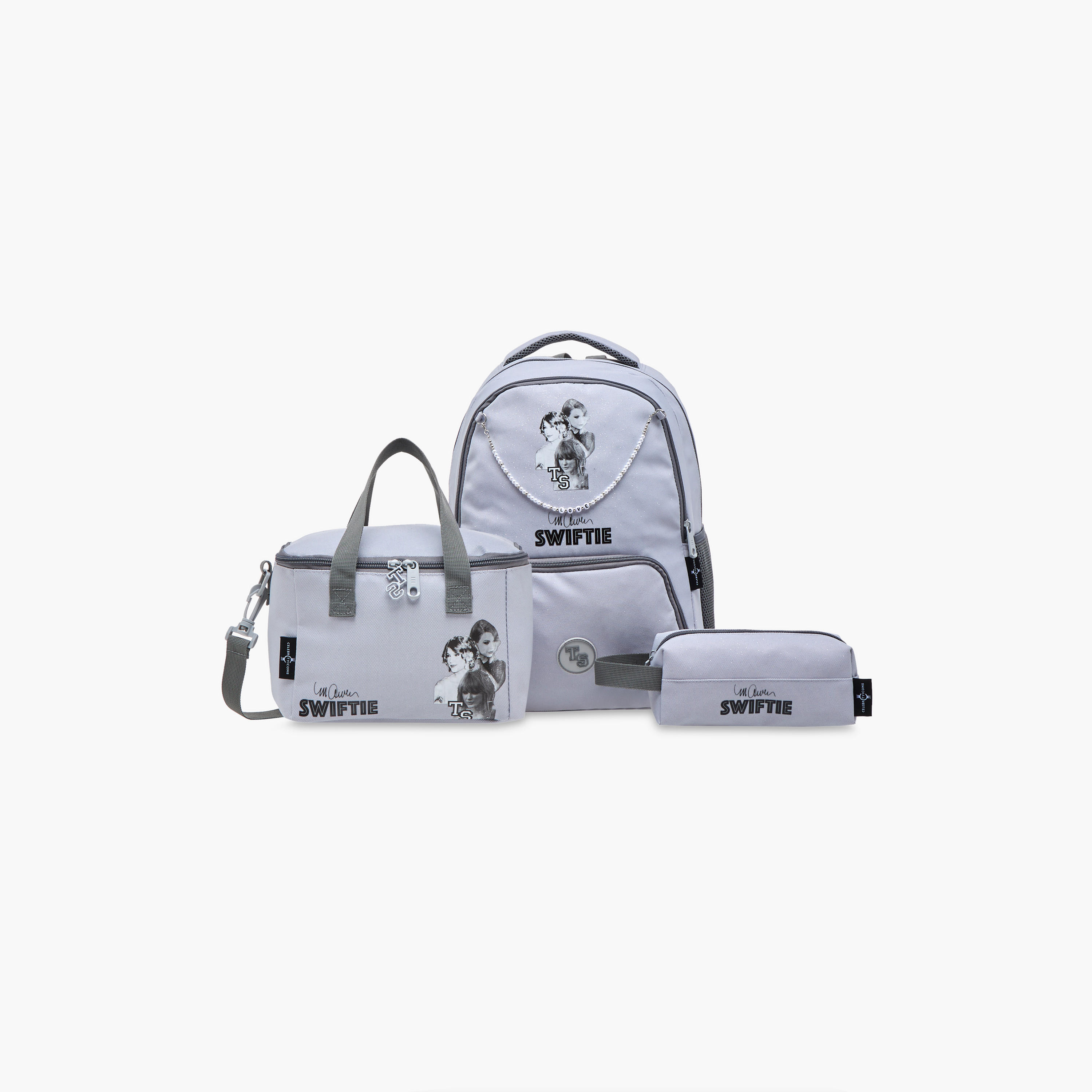Celebrity Icons Taylor Swift Print Lunch Bag with Adjustable Strap and Zip Closure-school-lunchessentials-lunchbags-image-9