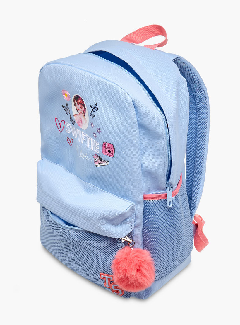 Celebrity Icons Taylor Swift Print Backpack with Adjustable Straps and Zip Closure - 30x14x45 cms-school-bagsandbackpacks-backpacks-image-10