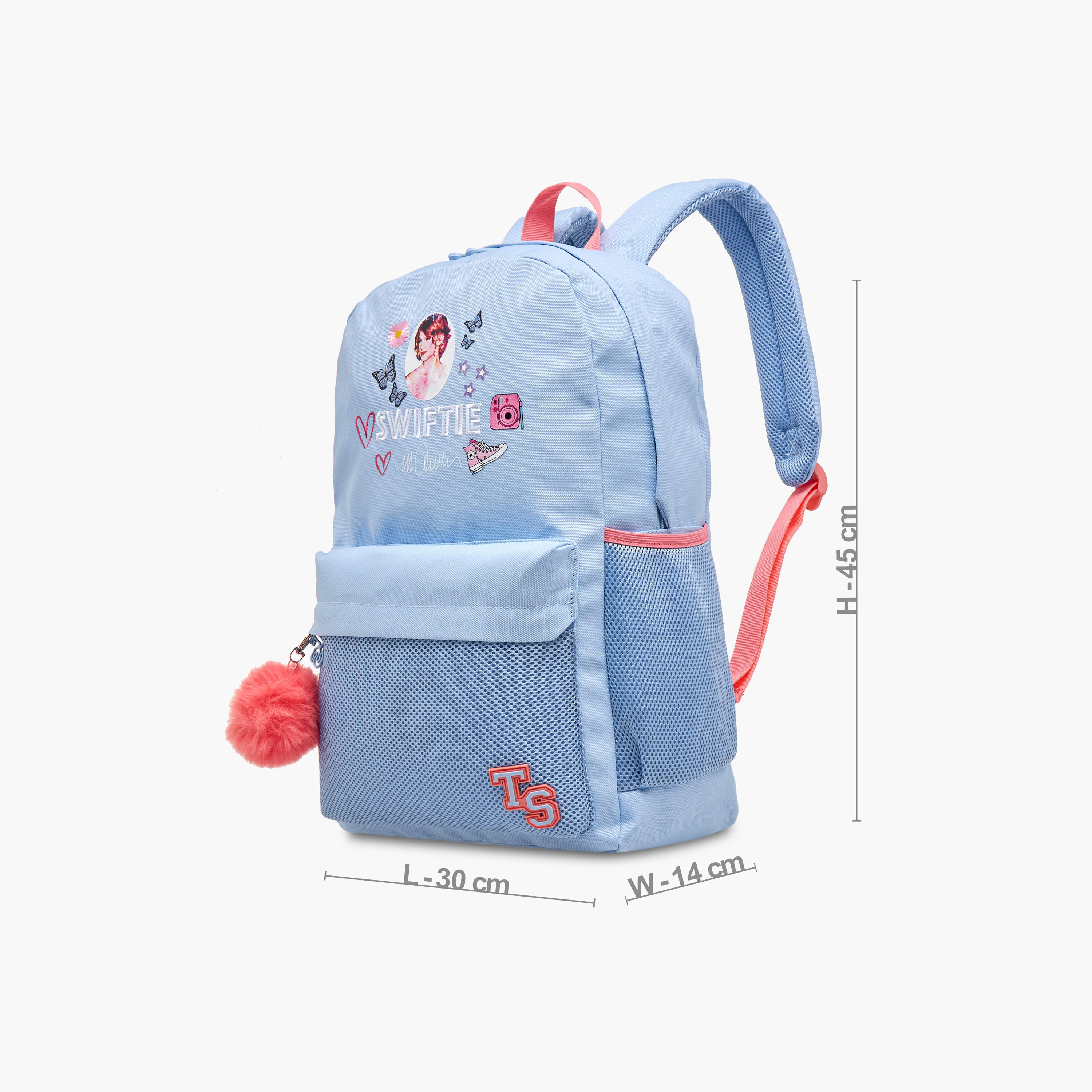 Celebrity Icons Taylor Swift Print Backpack with Adjustable Straps and Zip Closure -  30x14x45 cms-school-bagsandbackpacks-backpacks-image-2