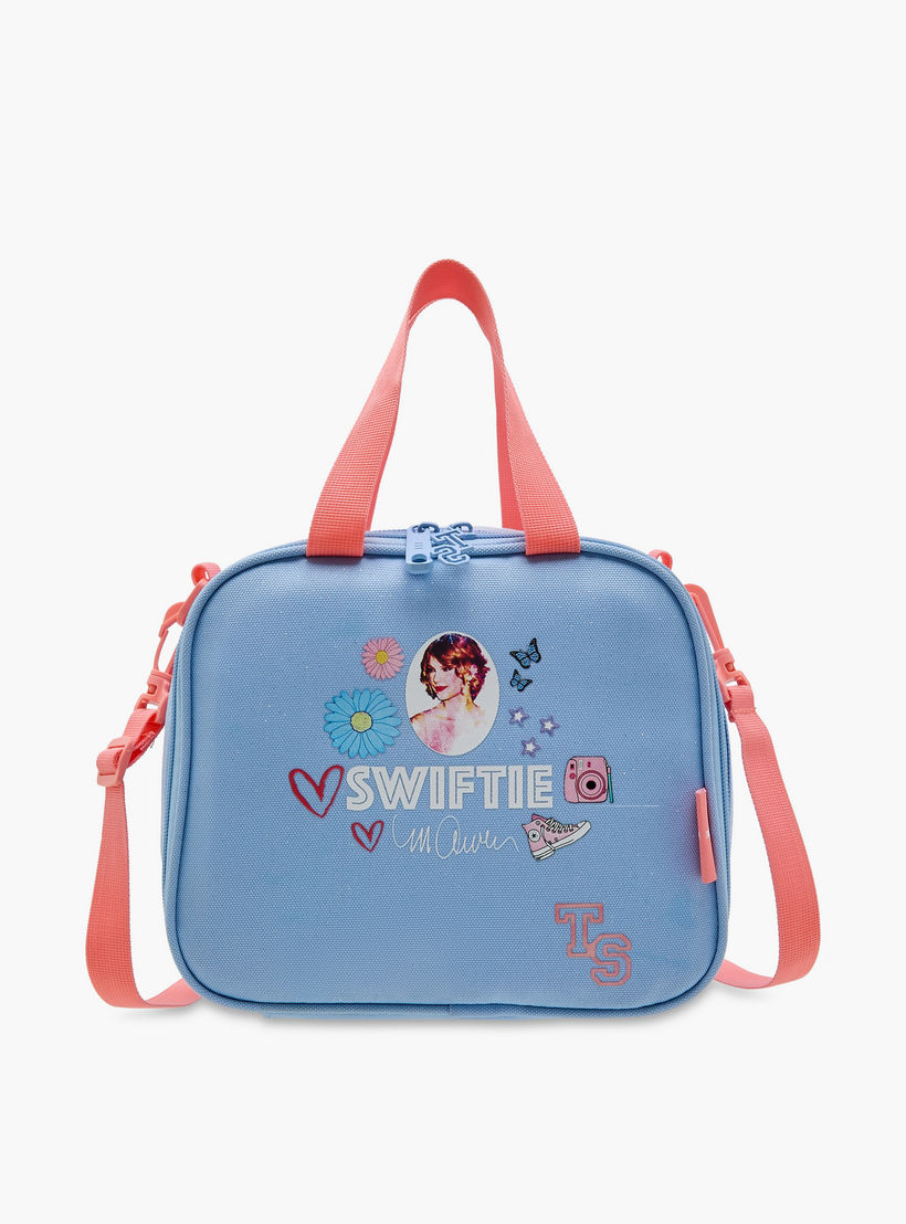 Celebrity Icons Taylor Swift Print Lunch Bag with Zip Closure-school-lunchessentials-lunchbags-image-1