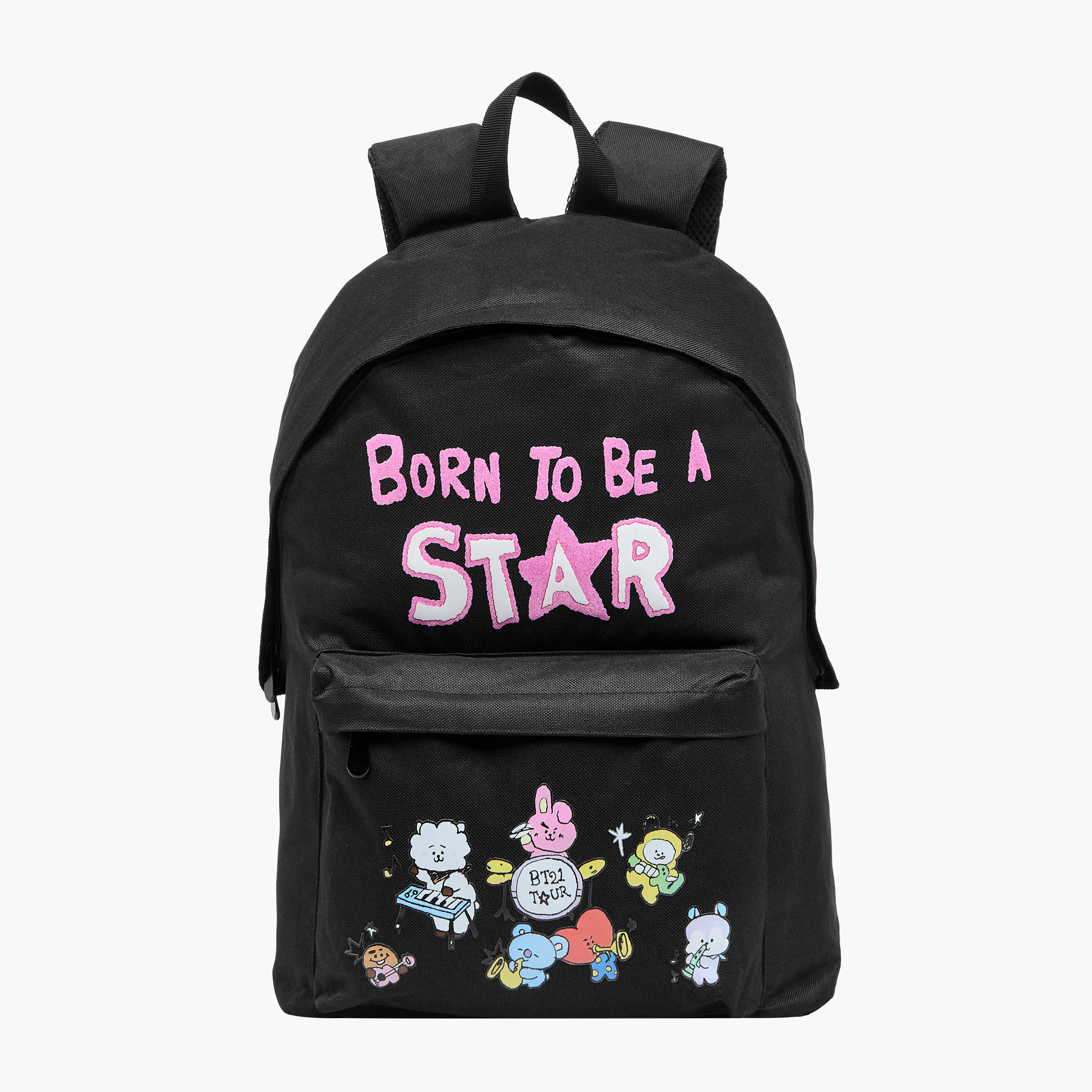 شنطة ظهر بطبعات وحمالات قابلة للتعديل وسحاب إغلاق من بي تي 21 - 36×44×64 سم-school-bagsandbackpacks-backpacks-image-1