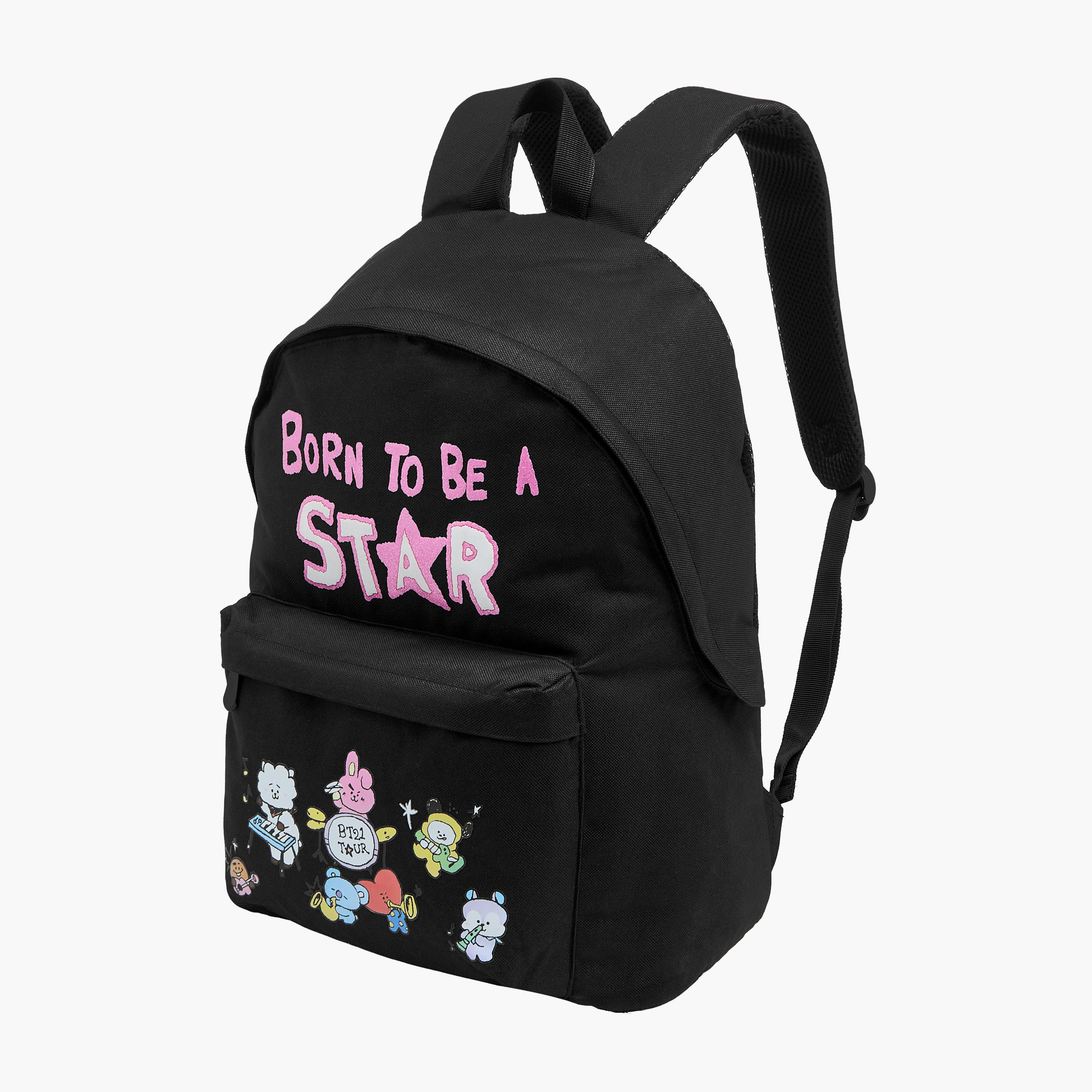 BT21 Printed Backpack with Adjustable Straps and Zip Closure - 36x44x64 cms-school-bagsandbackpacks-backpacks-image-2
