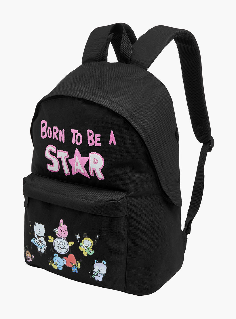 BT21 Printed Backpack with Adjustable Straps and Zip Closure - 36x44x64 cms-school-bagsandbackpacks-backpacks-image-2