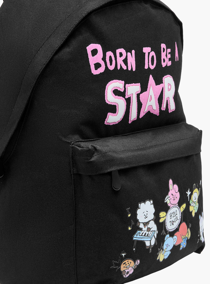 BT21 Printed Backpack with Adjustable Straps and Zip Closure - 36x44x64 cms-school-bagsandbackpacks-backpacks-image-5