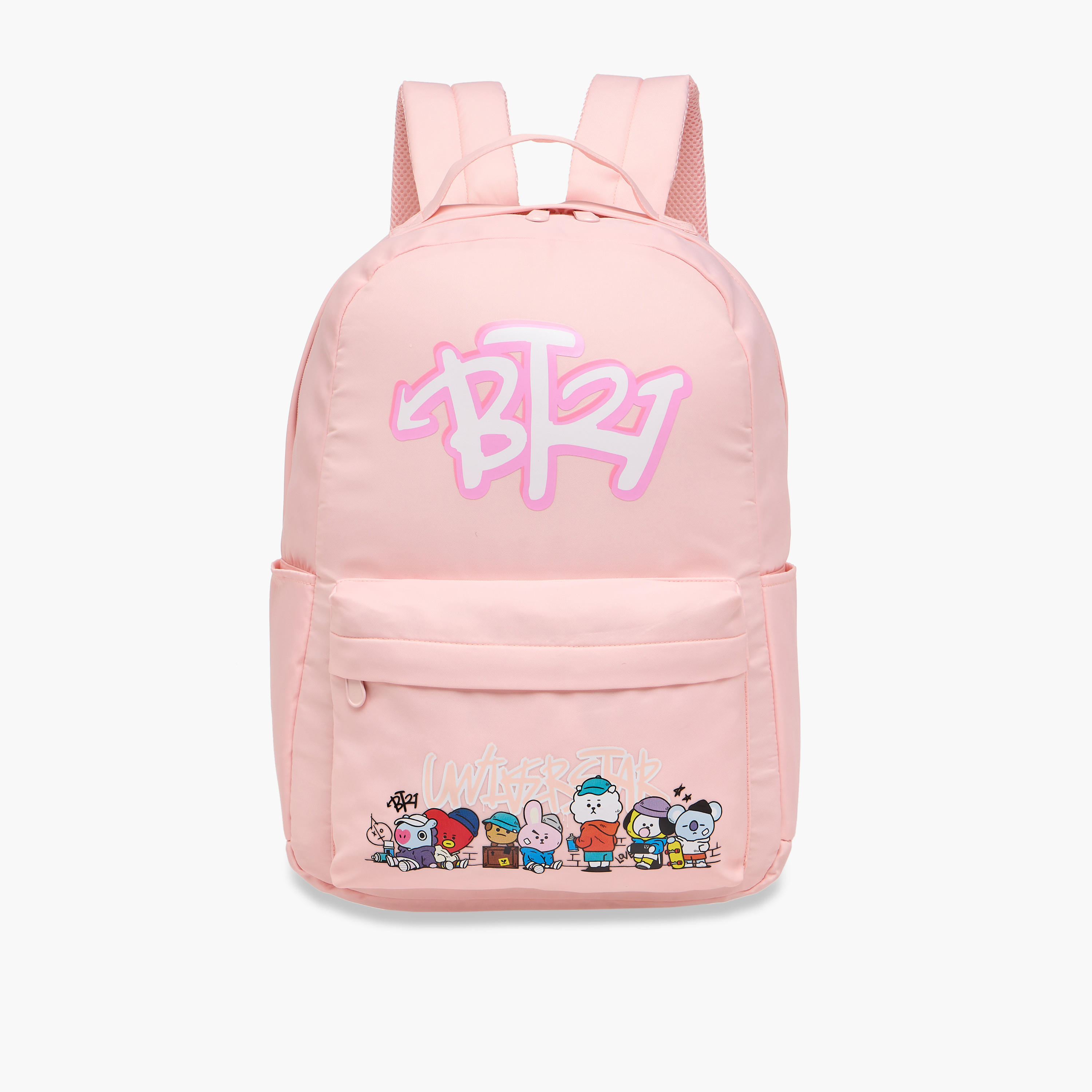 شنطة ظهر بطبعات وحمالات قابلة للتعديل وسحاب إغلاق من بي تي 21 - 64x44x36 سم-school-bagsandbackpacks-backpacks-image-1
