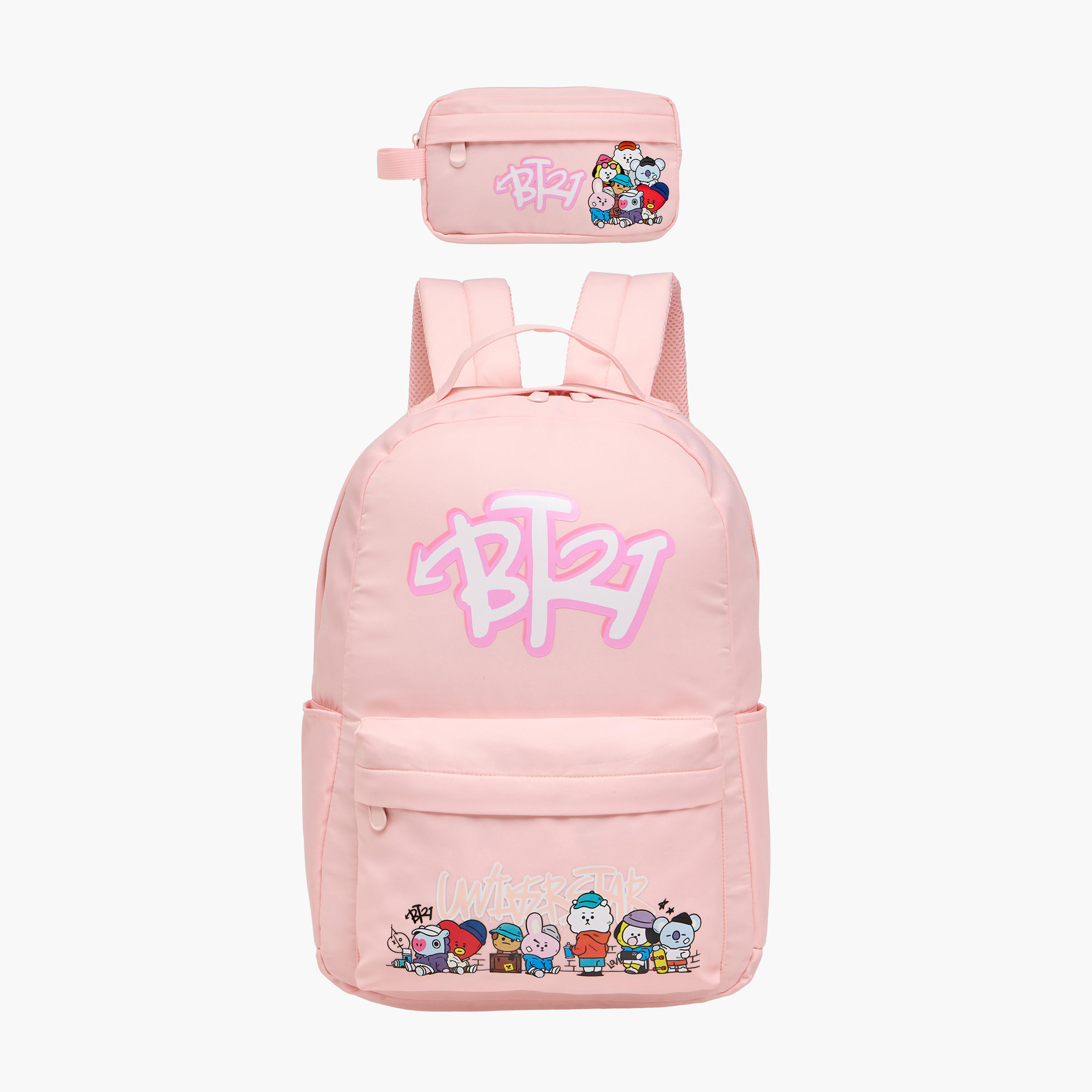 BT21 Printed Backpack with Adjustable Straps and Zip Closure - 64x44x36 cms-school-bagsandbackpacks-backpacks-image-13
