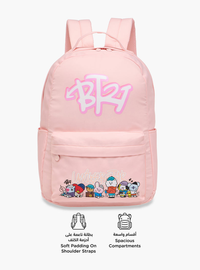 شنطة ظهر بطبعات وحمالات قابلة للتعديل وسحاب إغلاق من بي تي 21 - 64x44x36 سم-school-bagsandbackpacks-backpacks-image-6