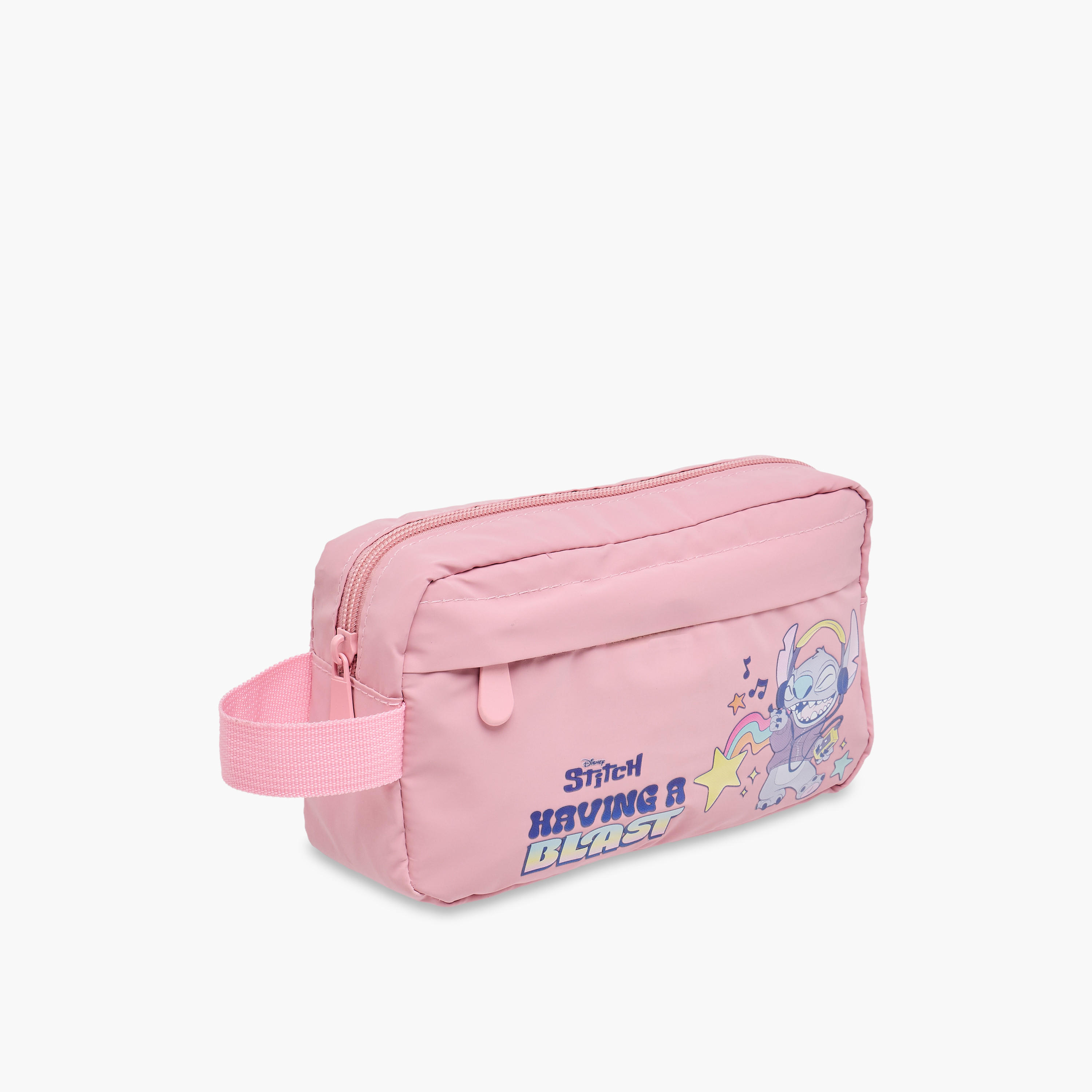 Stitch Print Pencil Pouch with Zip Closure-school-stationery-pencilcases-image-2