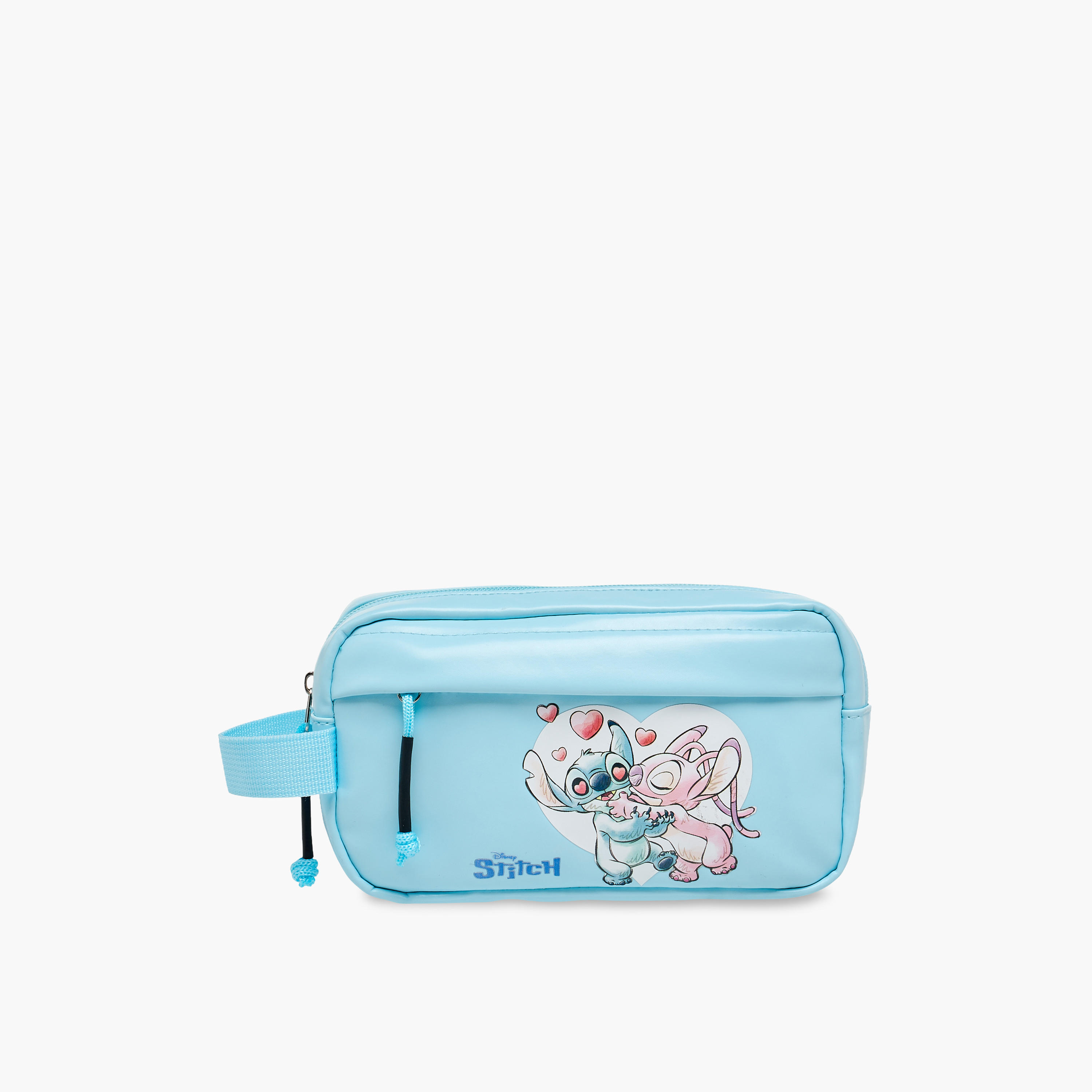 Stitch Print Pencil Case with Zip Closure-school-stationery-pencilcases-image-1