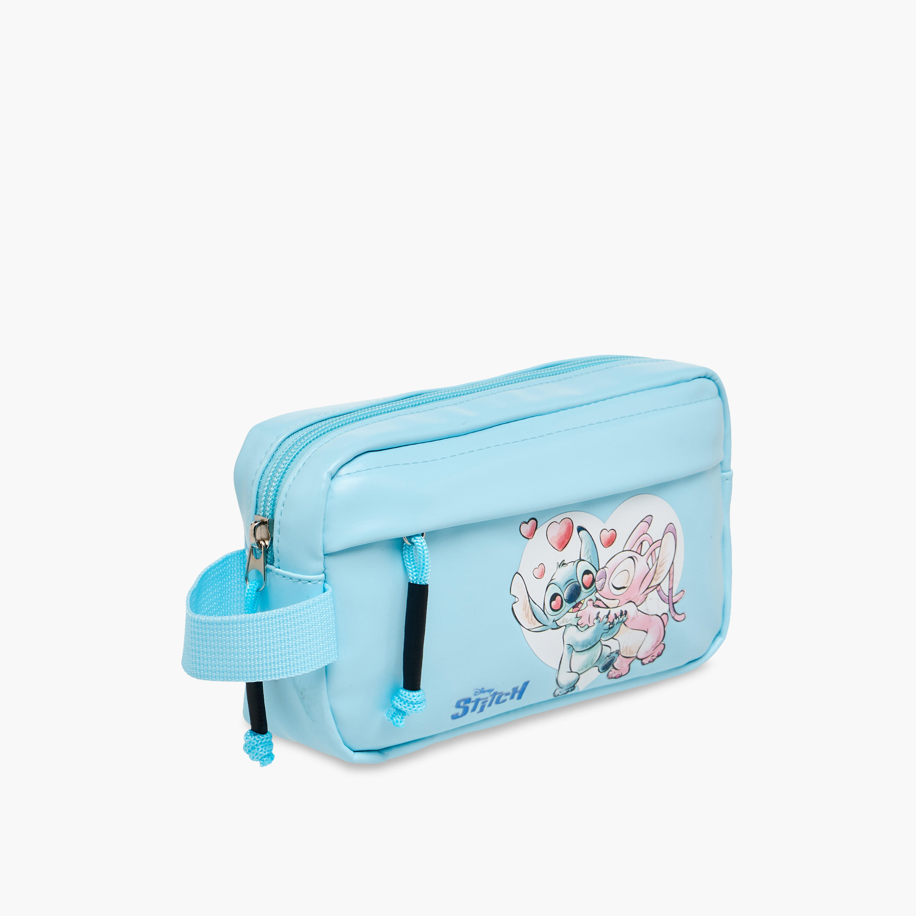 Stitch Print Pencil Case with Zip Closure-school-stationery-pencilcases-image-2