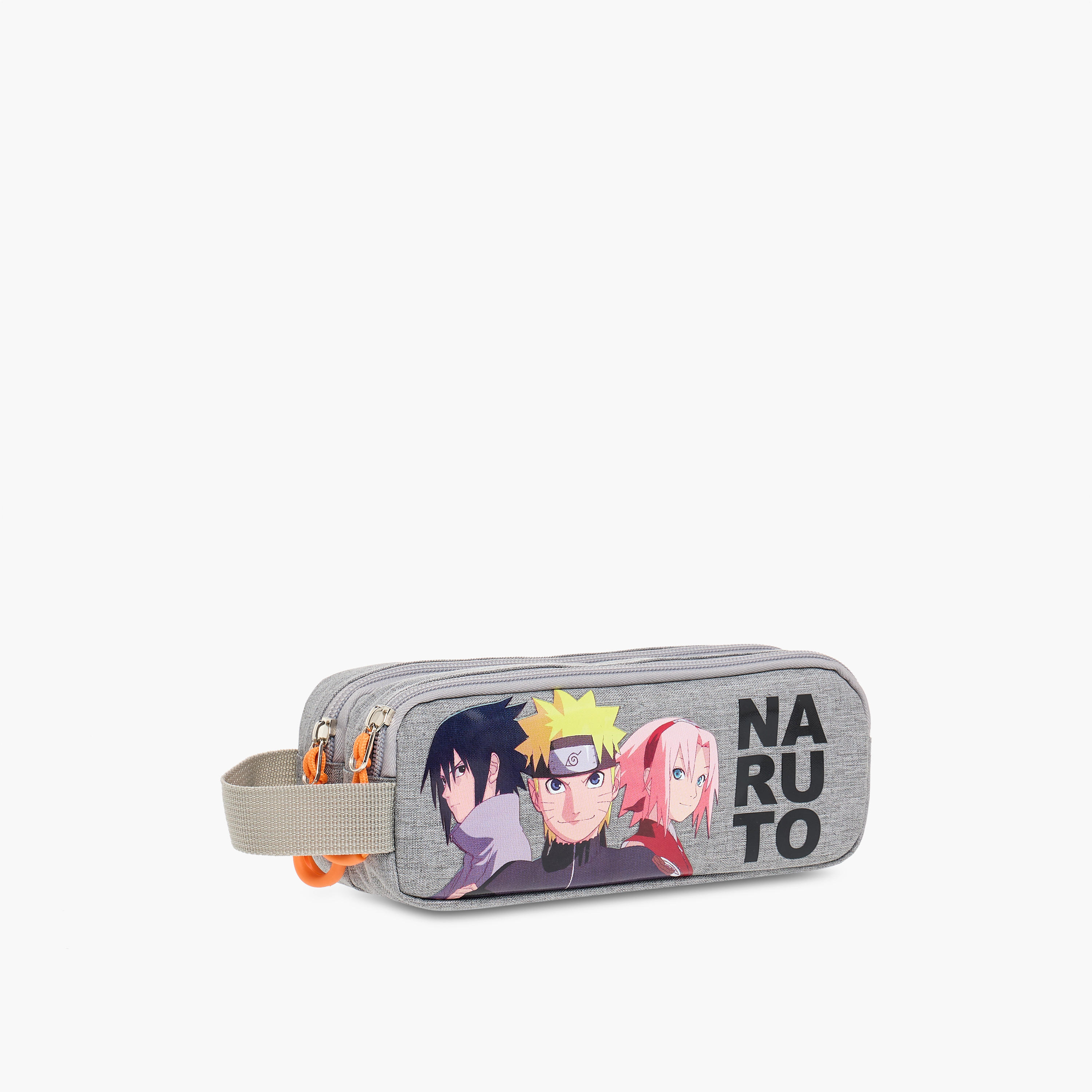 Naruto Print Pencil Pouch with Zip Closure-school-stationery-pencilcases-image-2