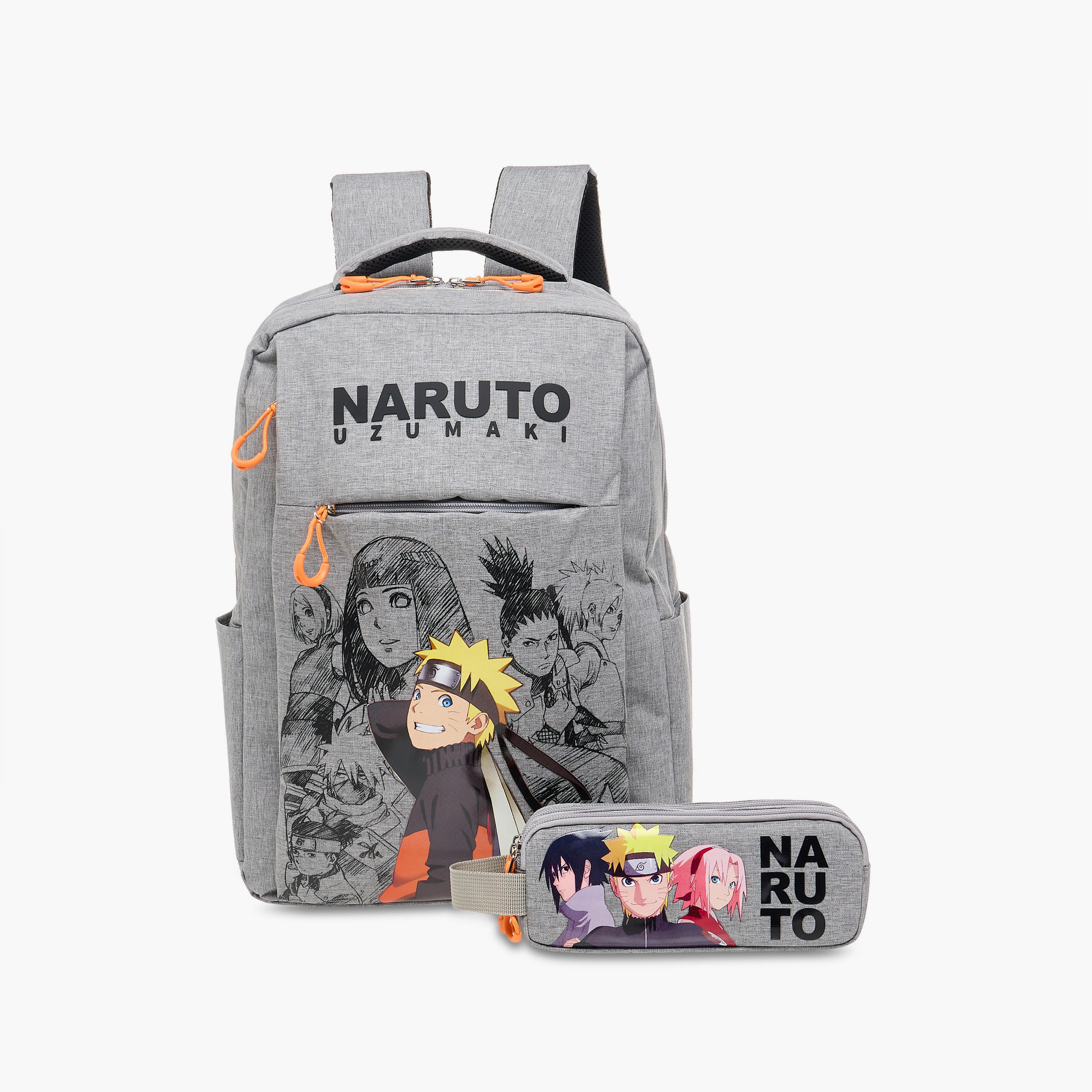 Naruto Print Pencil Pouch with Zip Closure-school-stationery-pencilcases-image-6