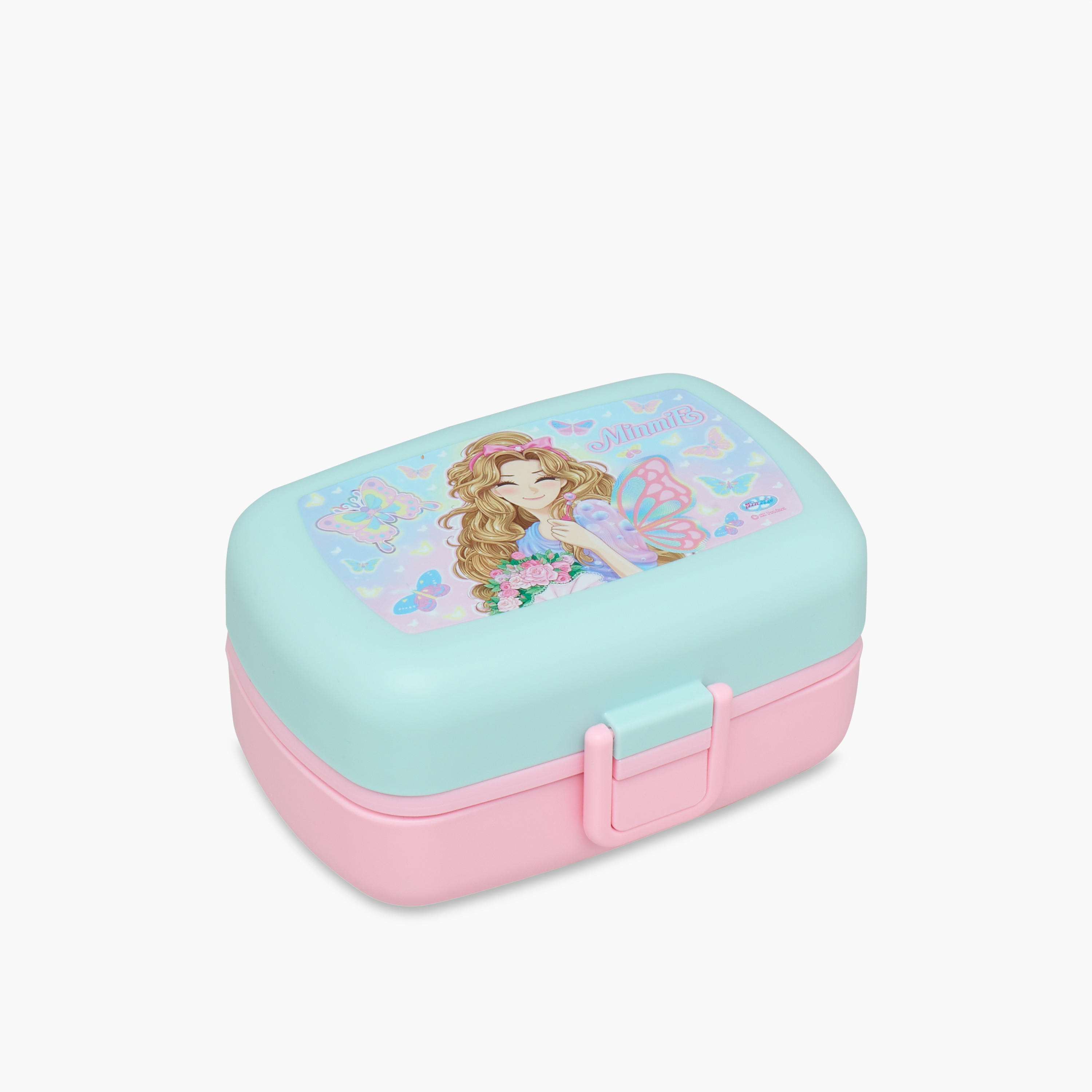 Minmie Printed Sectioned Lunch Box with Cutlery-school-lunchessentials-lunchboxes-image-1