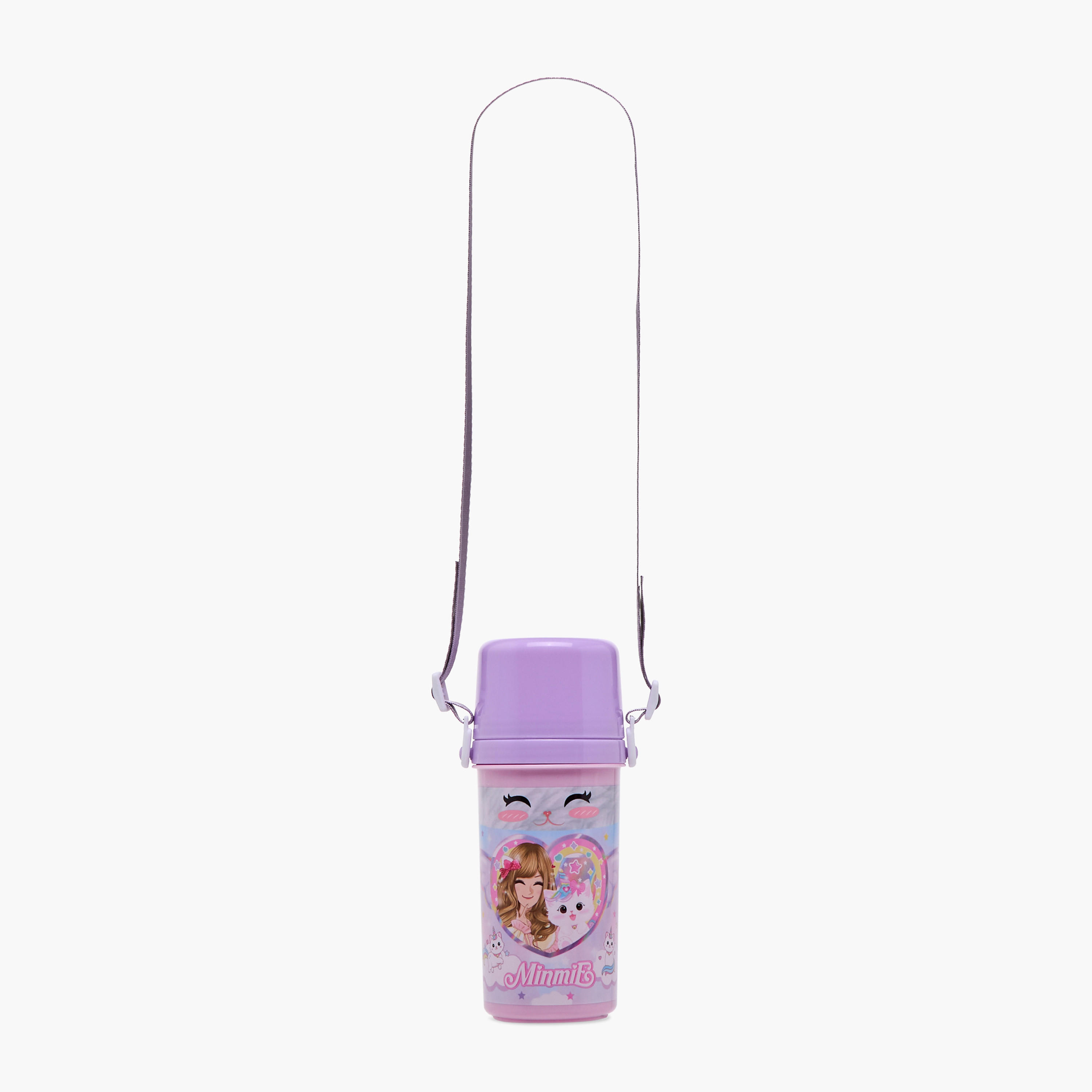 Minmie Caticorn Plastic Water Bottle with BPA-Free – 450 ml-school-waterbottles-image-3