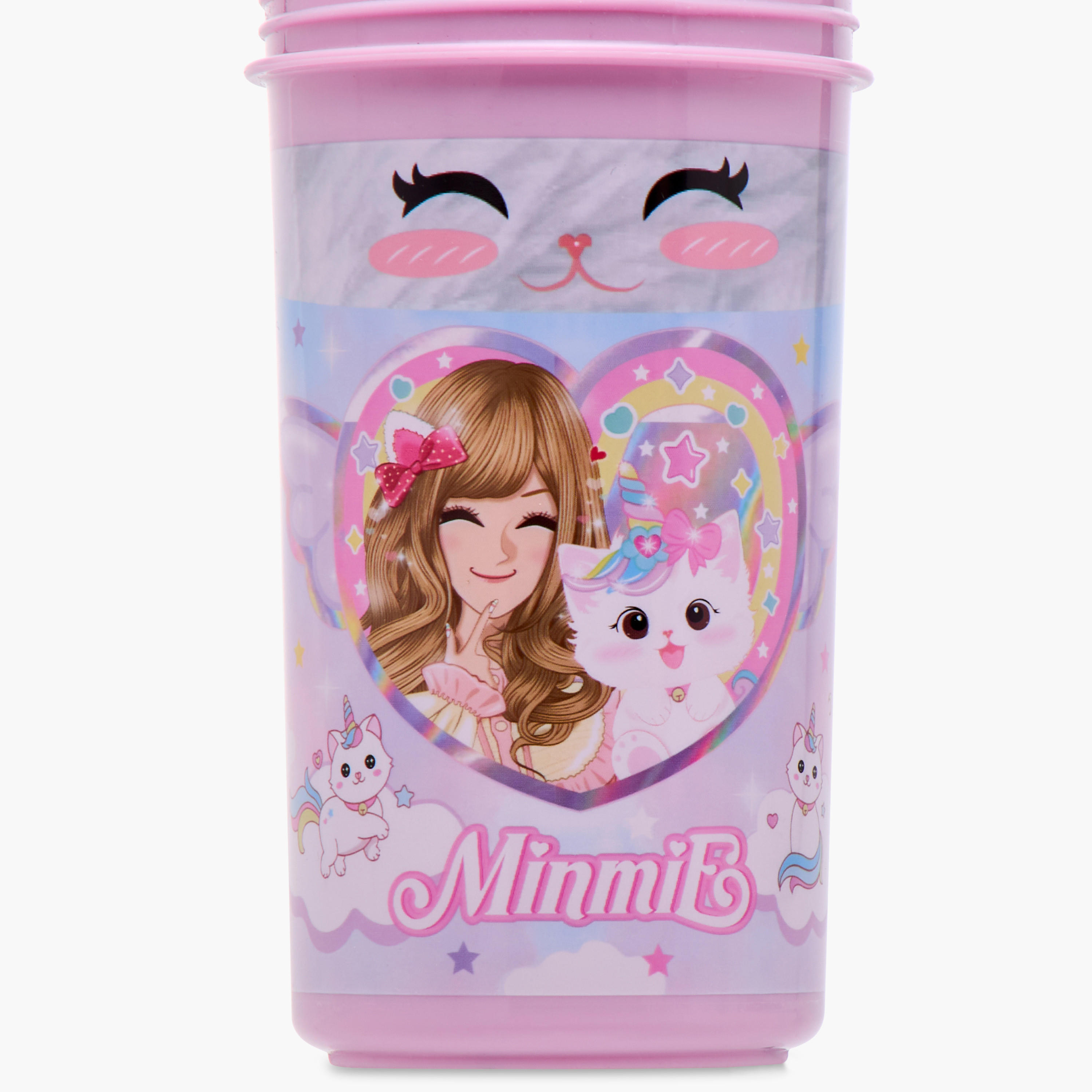 Minmie Caticorn Plastic Water Bottle with BPA-Free – 450 ml-school-waterbottles-image-8