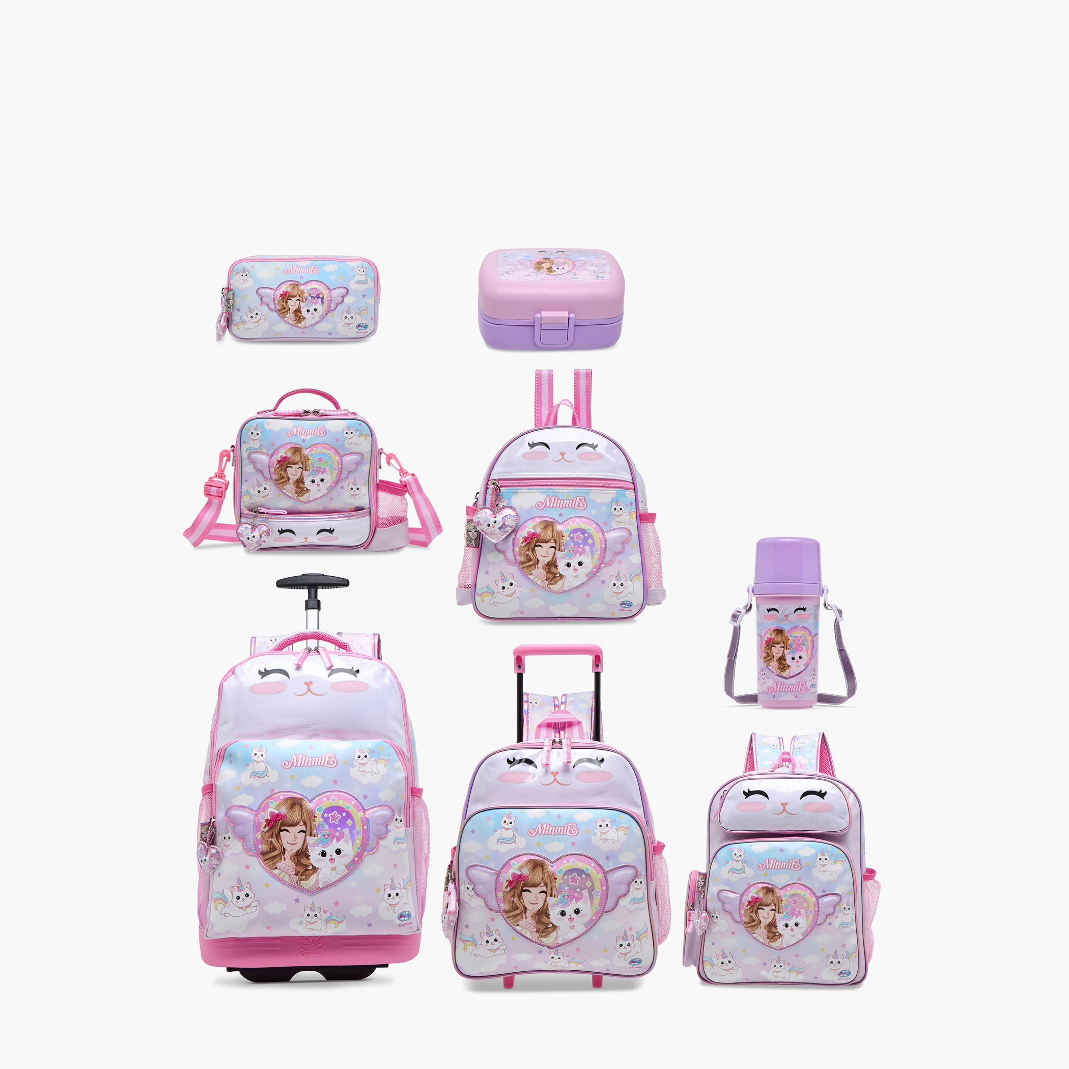 Minmie Caticorn Plastic Water Bottle with BPA-Free – 450 ml-school-waterbottles-image-9