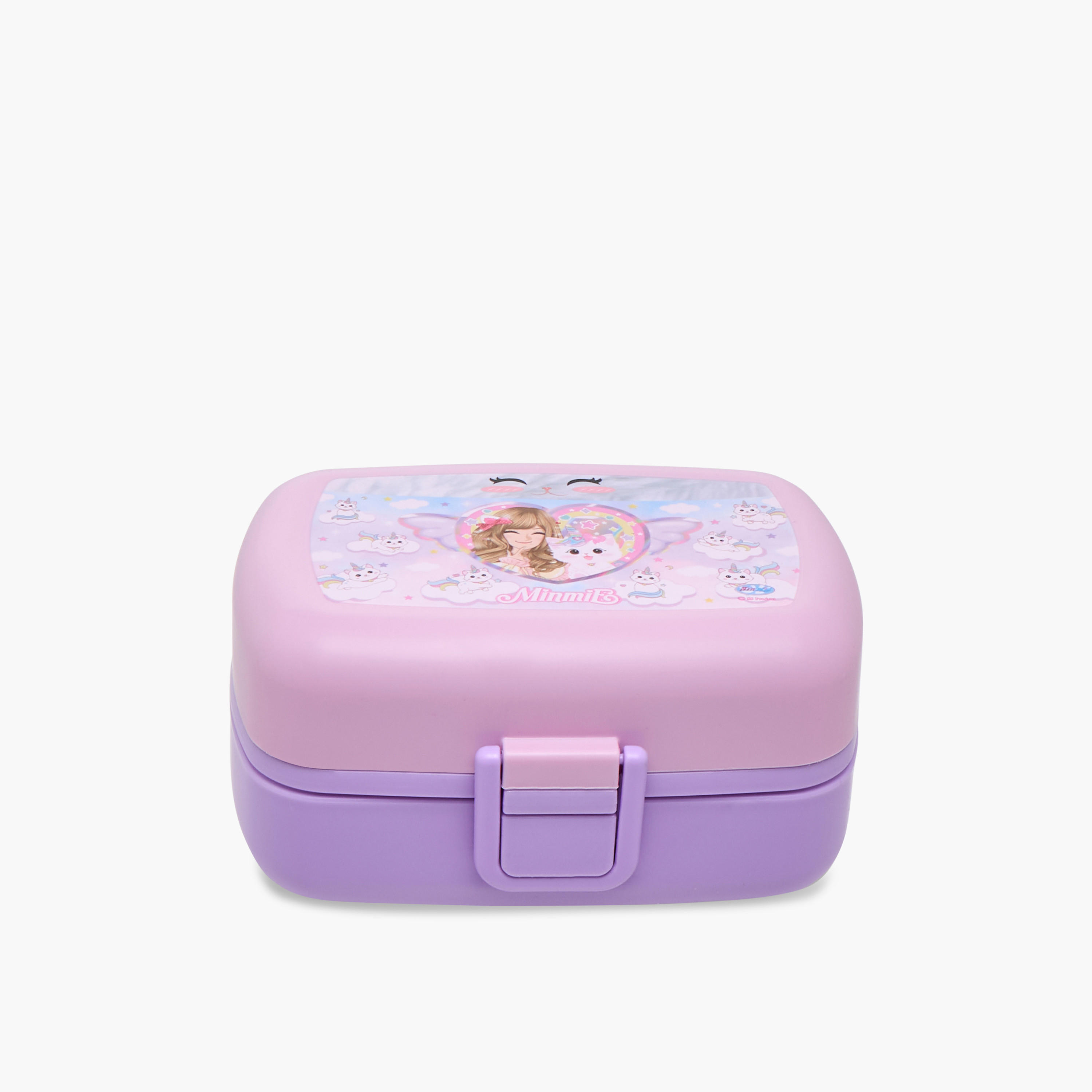 صندوق غداء مقسم مع أدوات مائدة بطبعات كاتيكورن من مينمي-school-lunchessentials-lunchboxes-image-1