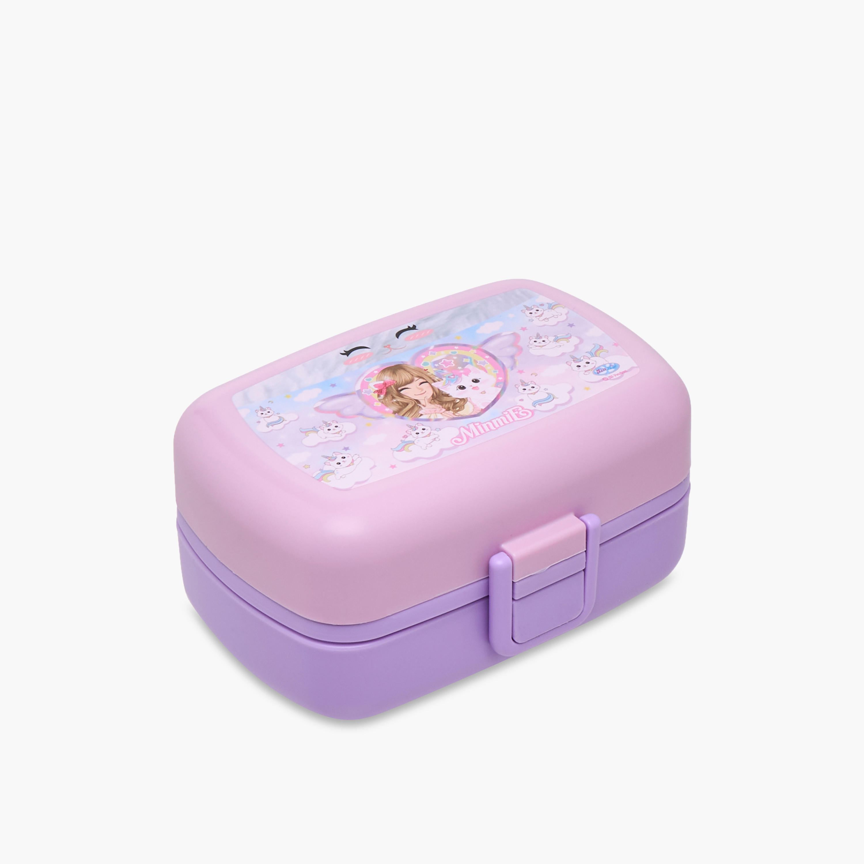 صندوق غداء مقسم مع أدوات مائدة بطبعات كاتيكورن من مينمي-school-lunchessentials-lunchboxes-image-2
