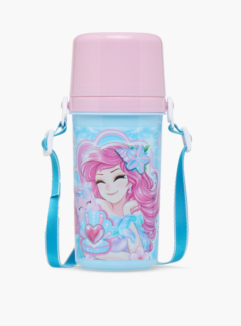 قارورة ماء بلاستيك خالية من مادة البيسفينول أ بتصميم ميرميد من مينمي - 450 مل-school-waterbottles-image-1