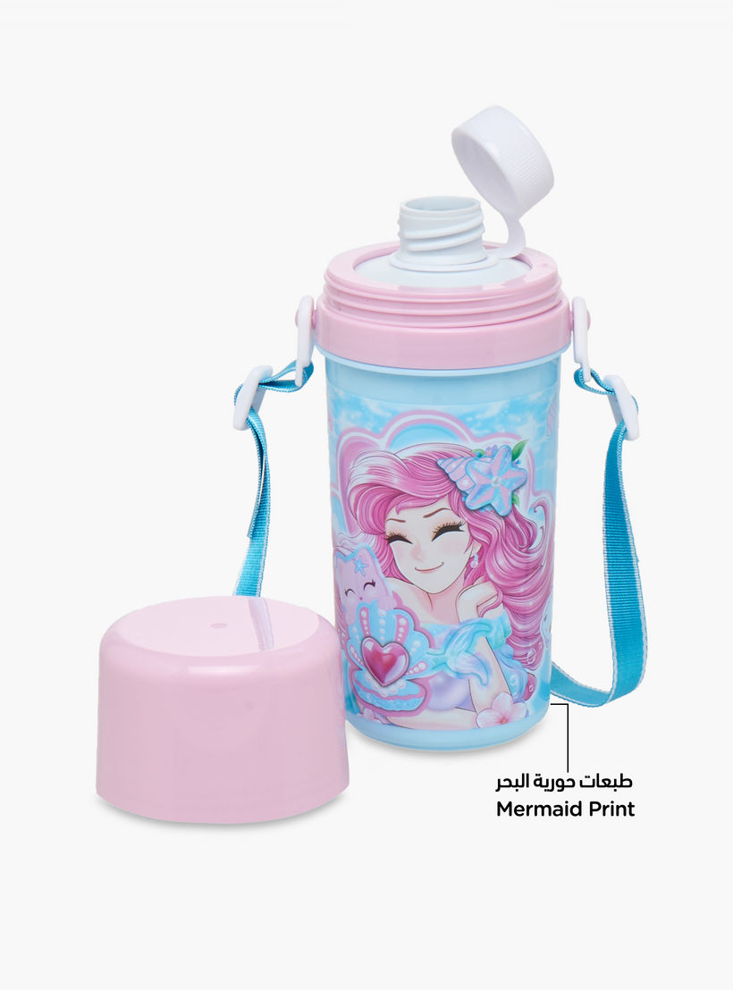 قارورة ماء بلاستيك خالية من مادة البيسفينول أ بتصميم ميرميد من مينمي - 450 مل-school-waterbottles-image-6