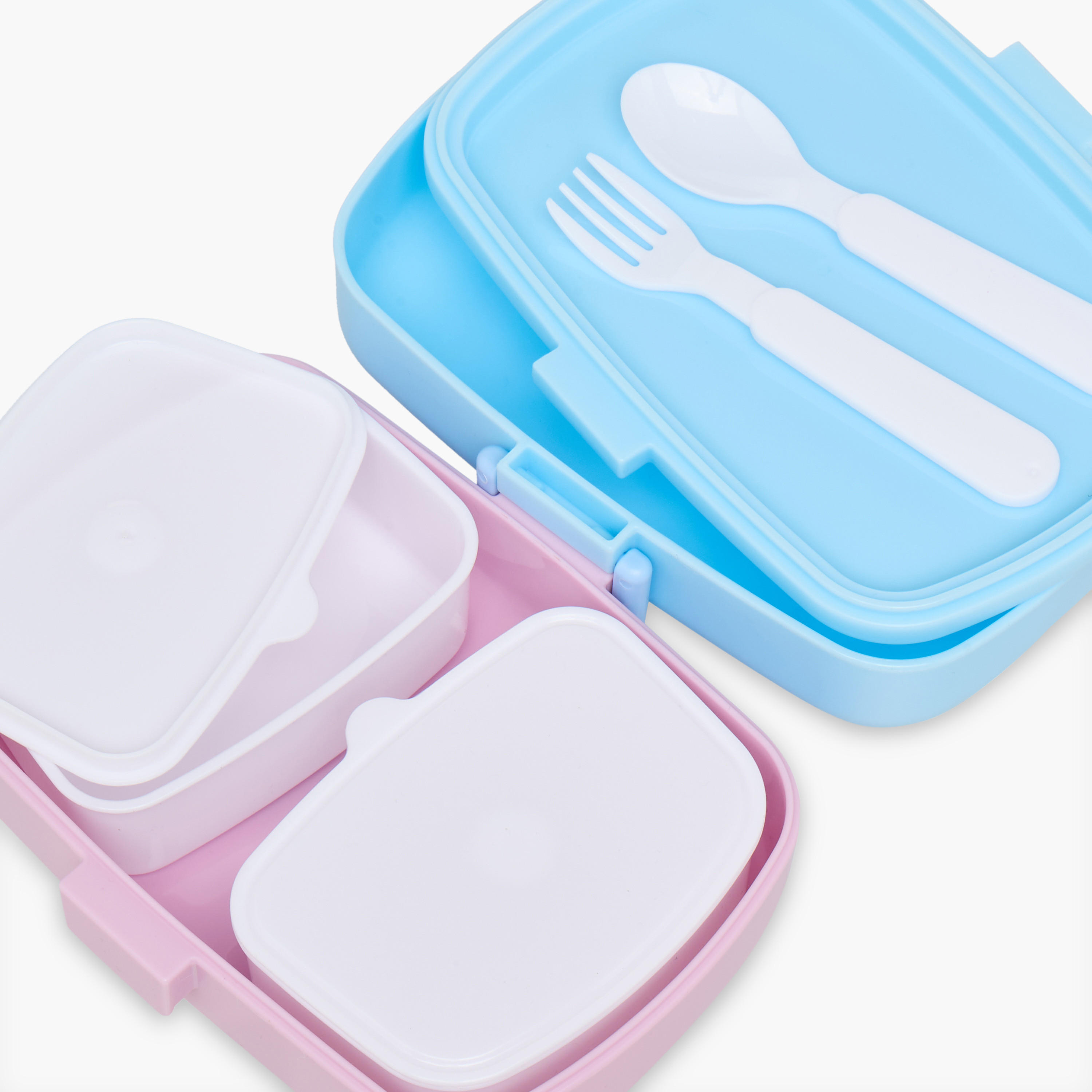 Minmie Mermaid Print Lunch Box with Spoon and Fork - 1.15 L-school-lunchessentials-lunchboxes-image-6