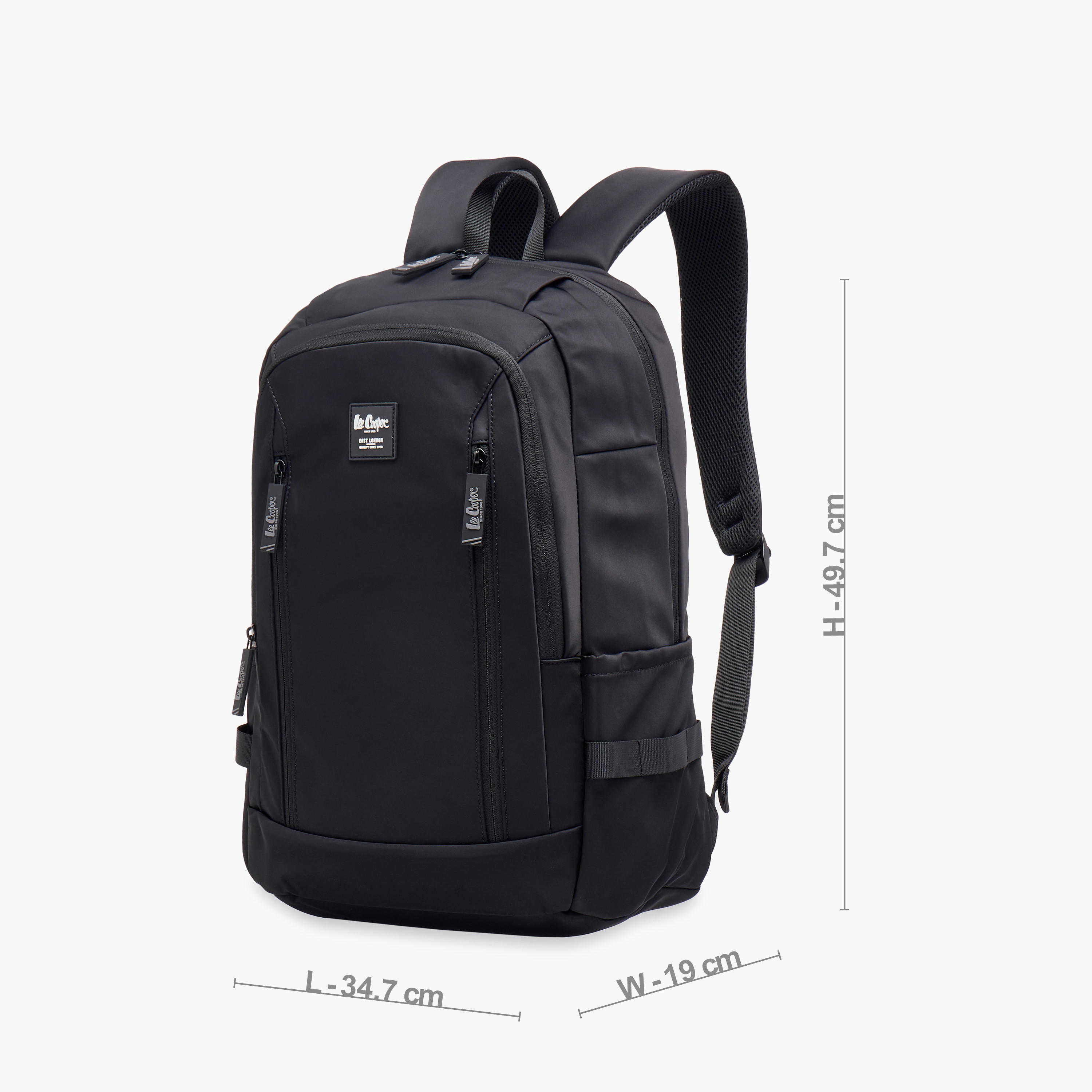 Lee Cooper Solid Backpack with Adjustable Straps and Zip Closure - 19x35x50 cm-school-bagsandbackpacks-backpacks-image-4