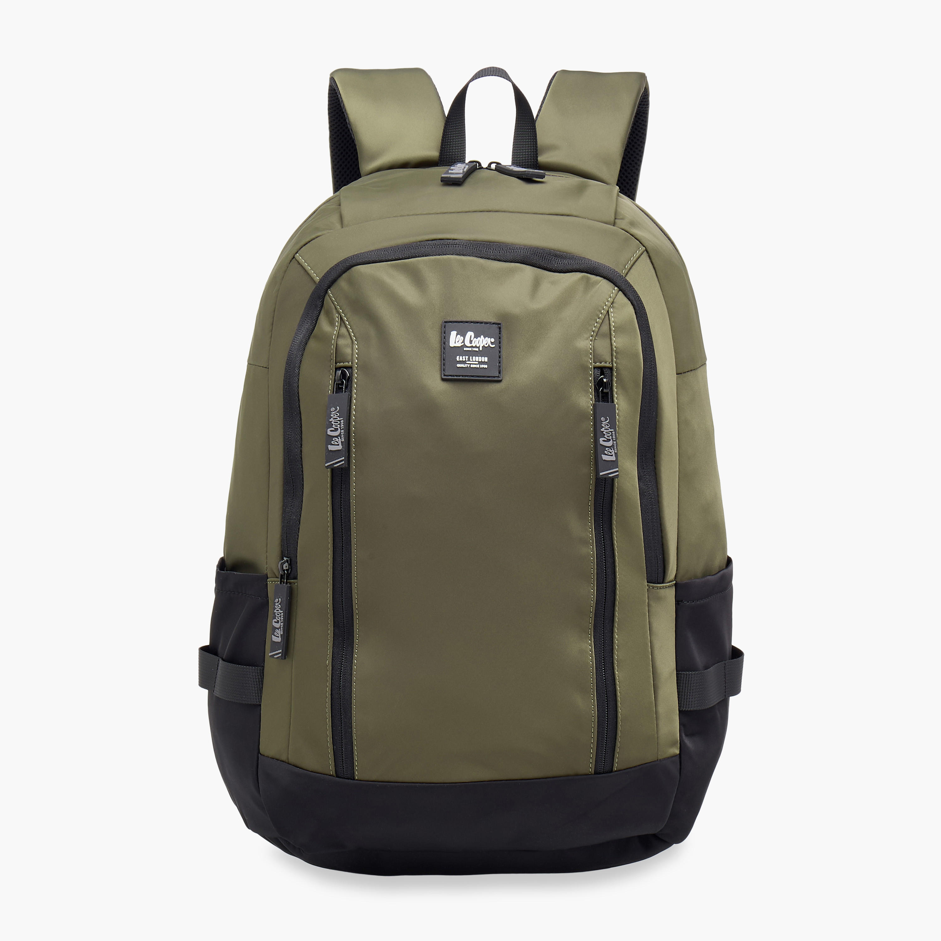 Lee Cooper Solid Backpack with Adjustable Straps and Zip Closure - 19x35x50 cm-school-bagsandbackpacks-backpacks-image-1