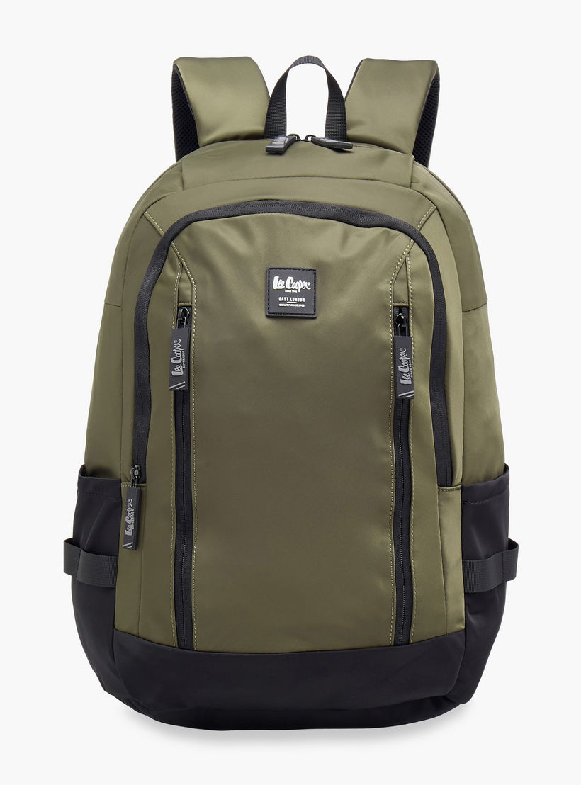 Lee Cooper Solid Backpack with Adjustable Straps and Zip Closure - 19x35x50 cm-school-bagsandbackpacks-backpacks-image-1