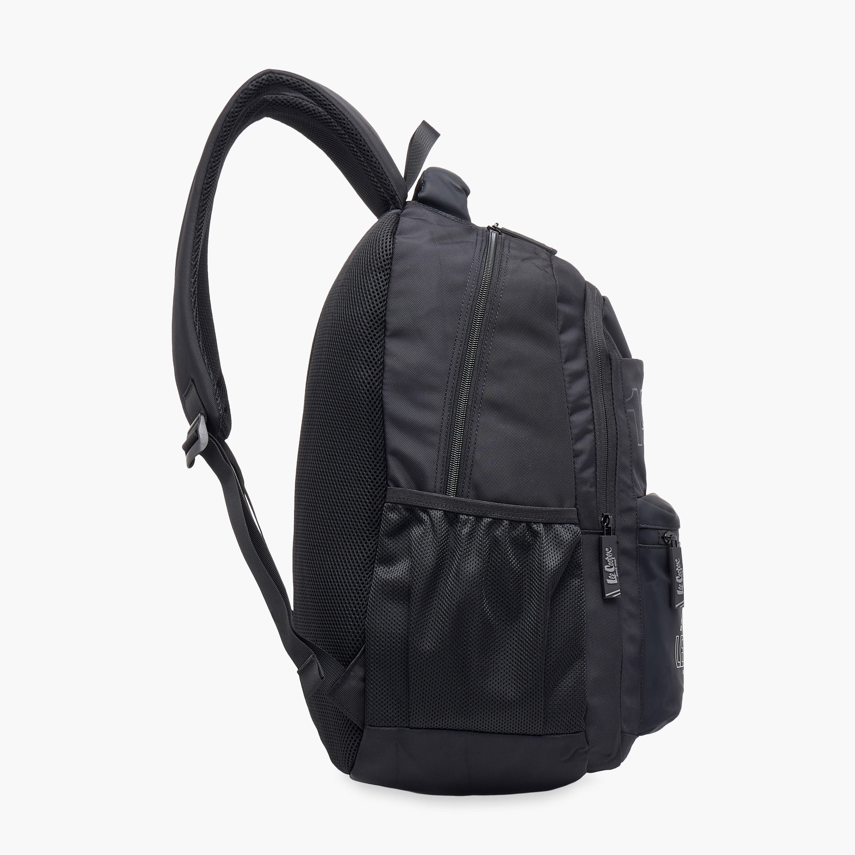 Lee Cooper Logo Print Backpack with Adjustable Straps and Zip Closure - 18x33x47 cm-school-bagsandbackpacks-backpacks-image-5