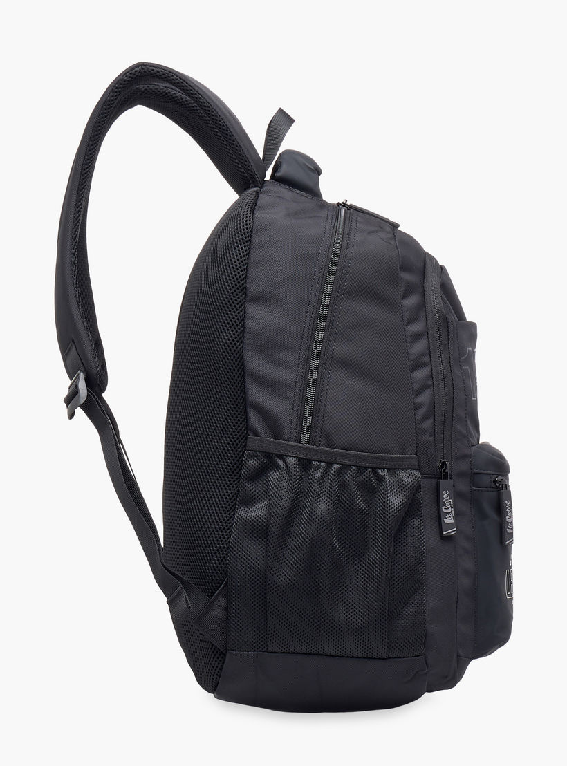 Lee Cooper Logo Print Backpack with Adjustable Straps and Zip Closure - 18x33x47 cm-school-bagsandbackpacks-backpacks-image-5