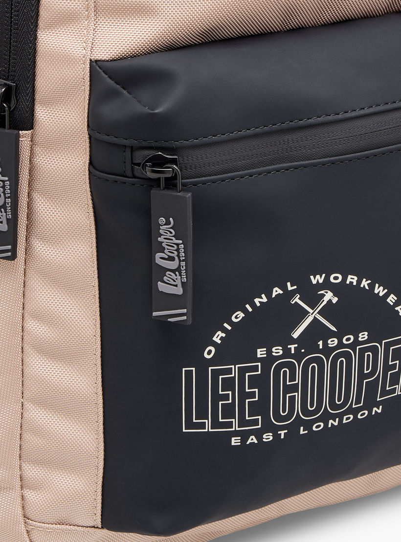 Lee Cooper Logo Print Backpack with Adjustable Straps and Zip Closure - 18x33x47 cm-school-bagsandbackpacks-backpacks-image-7