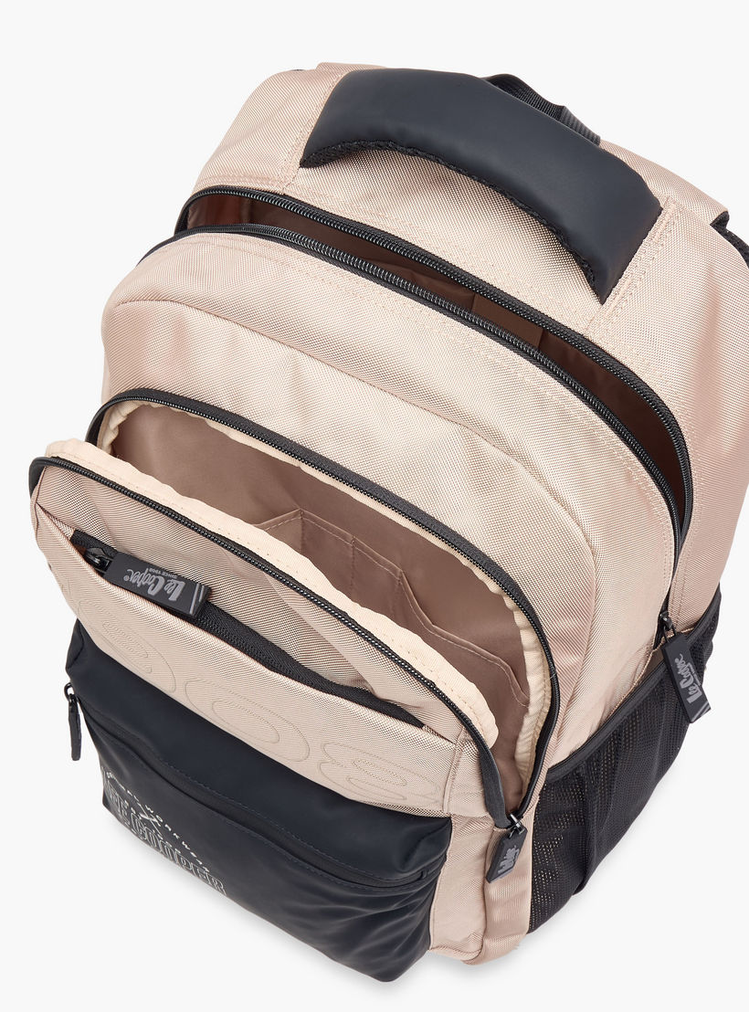 Lee Cooper Logo Print Backpack with Adjustable Straps and Zip Closure - 18x33x47 cm-school-bagsandbackpacks-backpacks-image-9