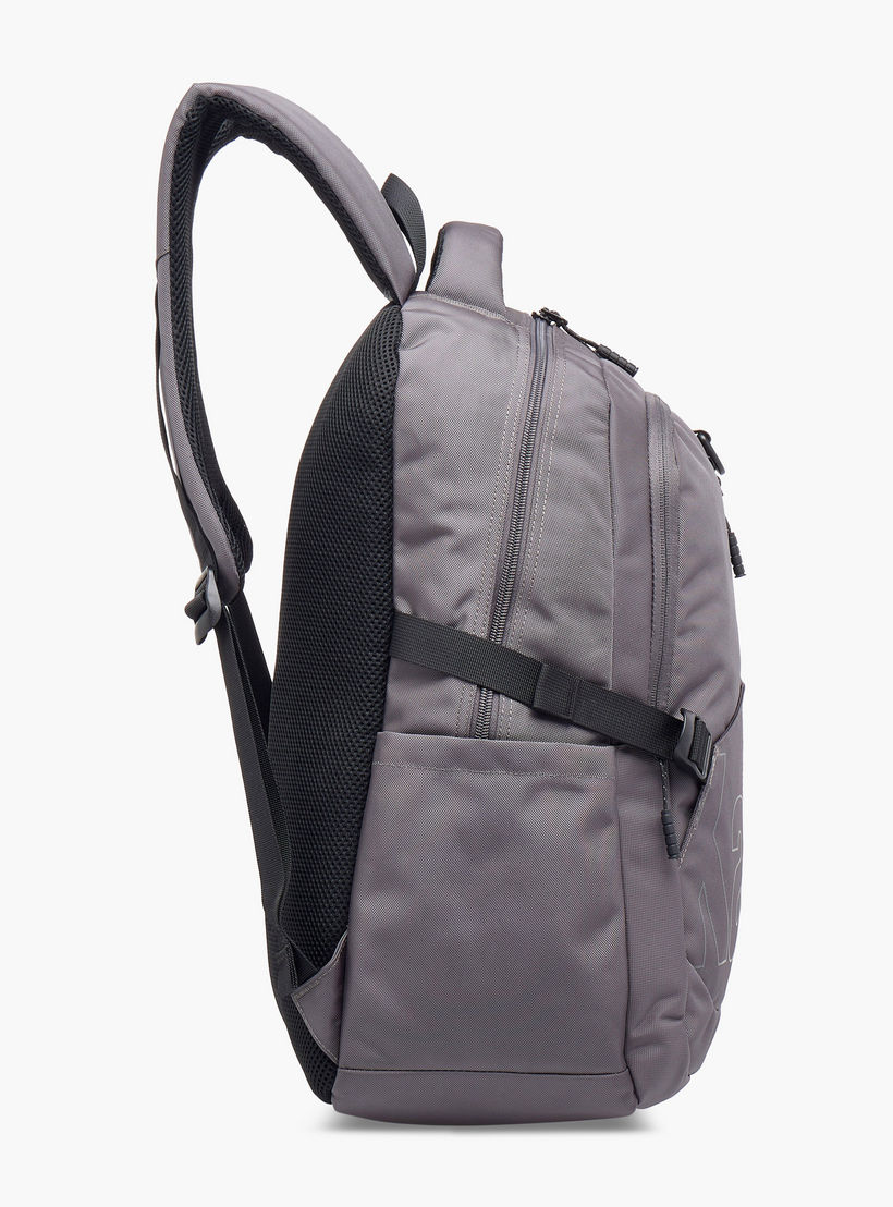 Kappa Logo Print Backpack with Adjustable Straps and Zip Closure - 17x35x48 cm-school-bagsandbackpacks-backpacks-image-5