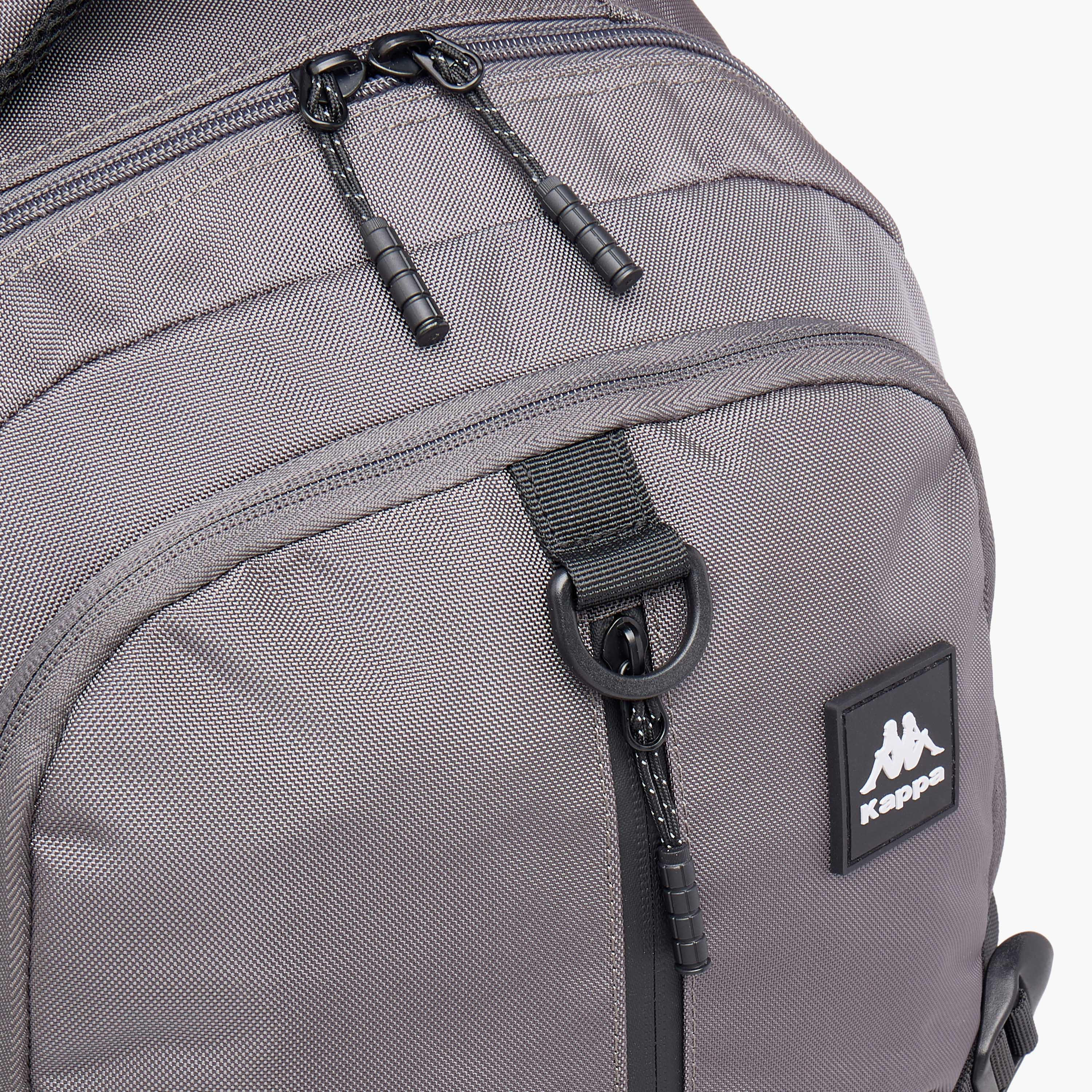 Kappa Logo Print Backpack with Adjustable Straps and Zip Closure - 17x35x48 cm-school-bagsandbackpacks-backpacks-image-8