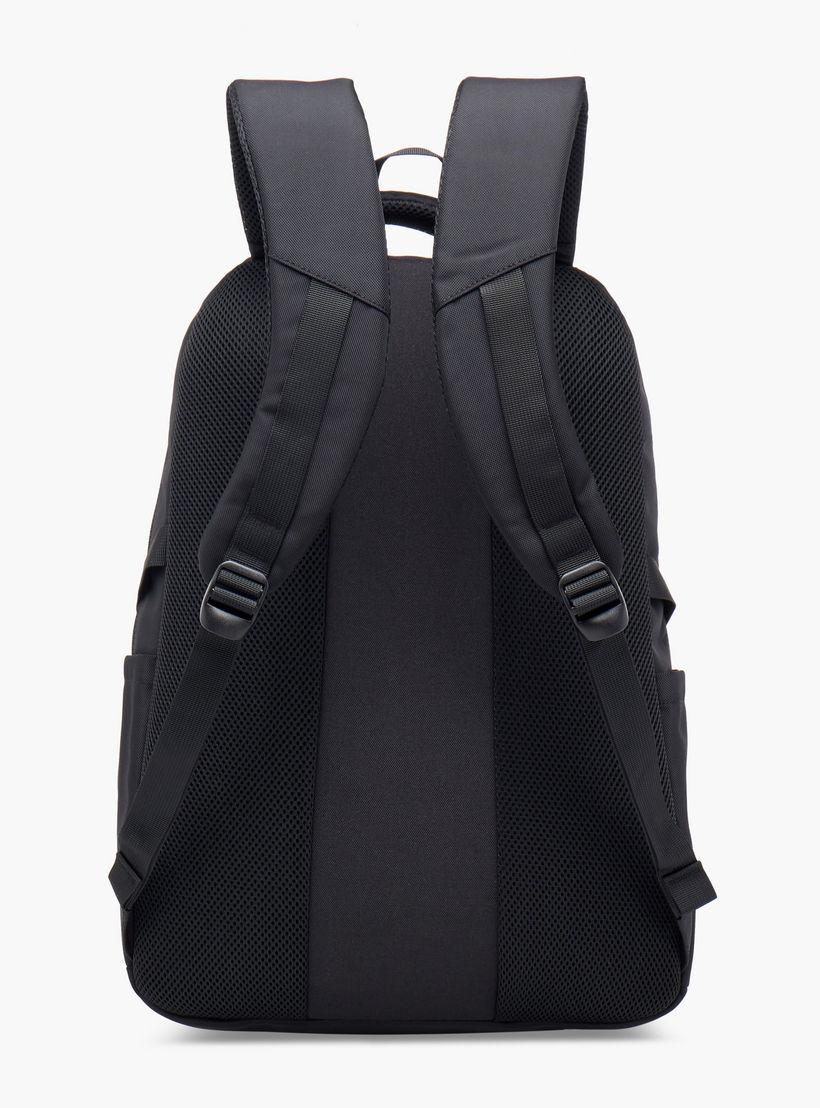 Kappa Logo Print Backpack with Adjustable Straps and Zip Closure - 17x35x48 cm-school-bagsandbackpacks-backpacks-image-7