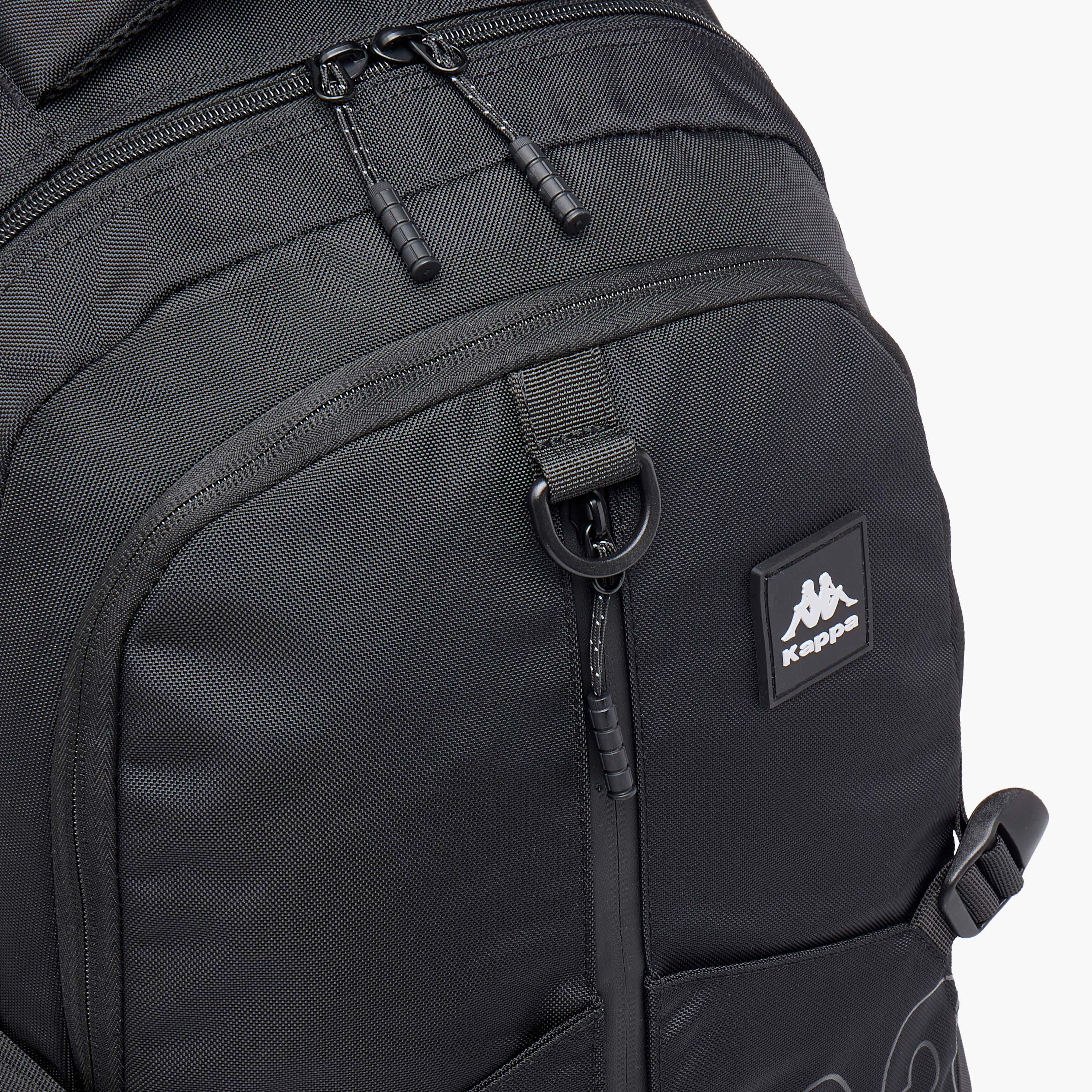 Kappa Logo Print Backpack with Adjustable Straps and Zip Closure - 17x35x48 cm-school-bagsandbackpacks-backpacks-image-8