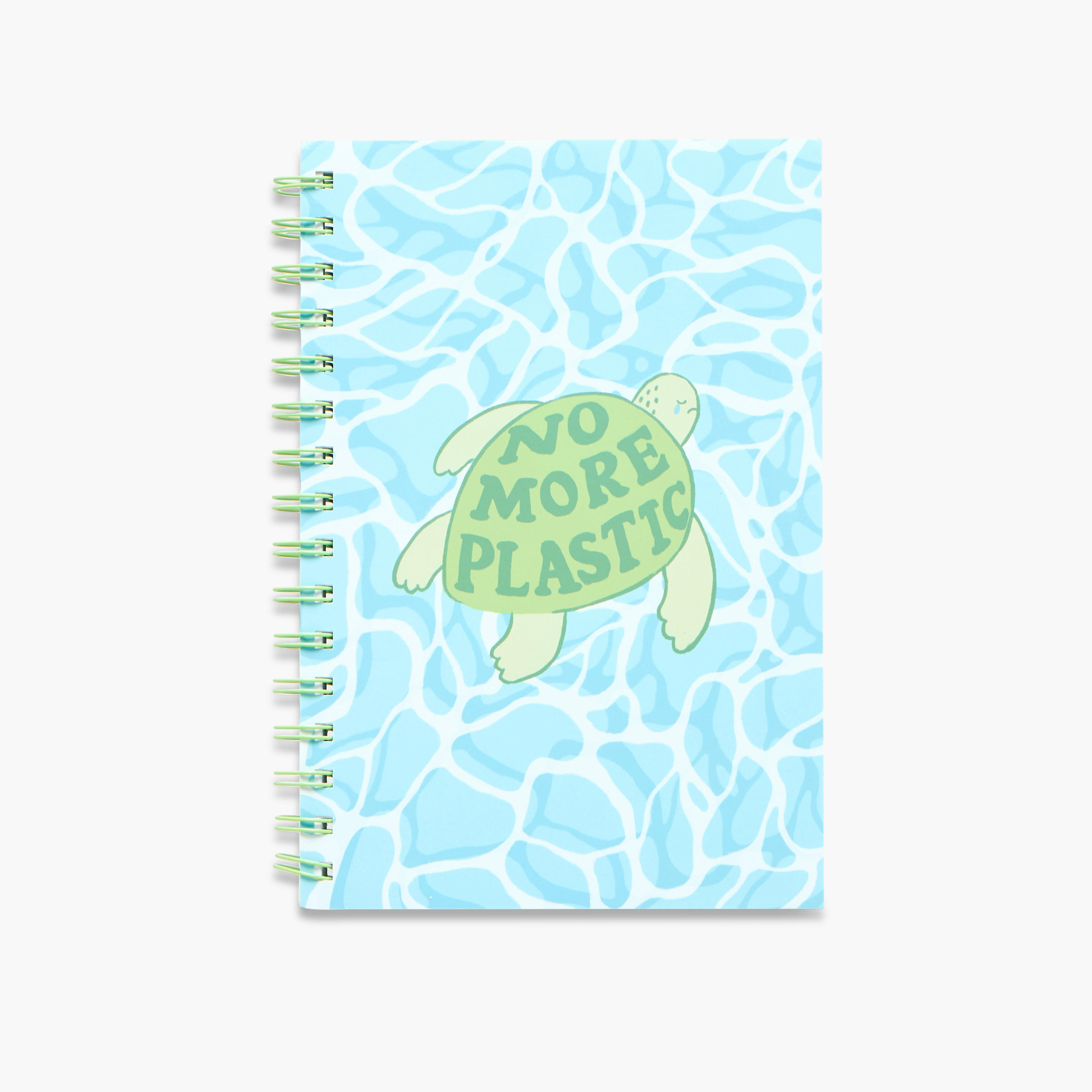 Turtle Slogan Print A5 Ruled Spiral Notebook-school-stationery-notebooks-image-1