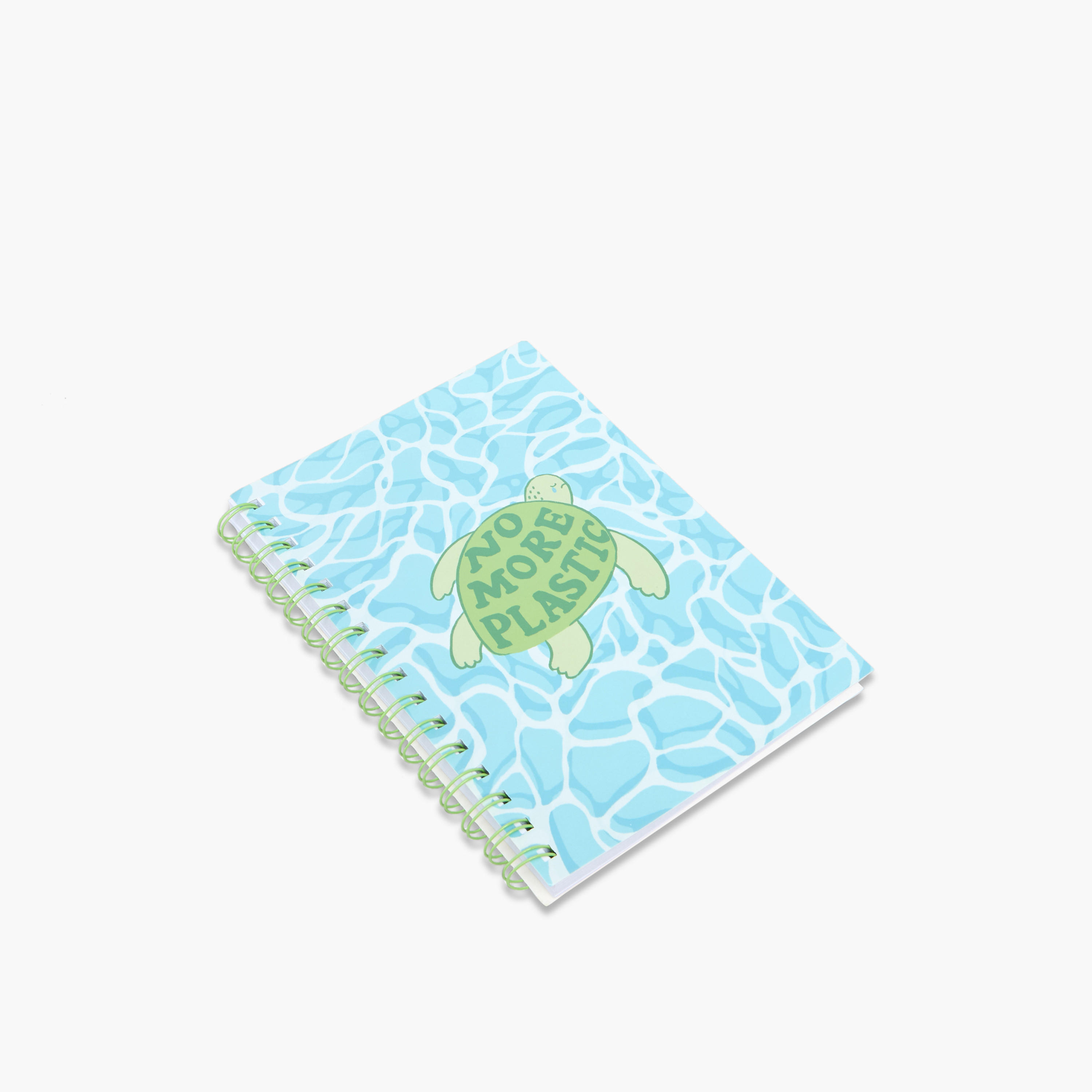 Turtle Slogan Print A5 Ruled Spiral Notebook-school-stationery-notebooks-image-2