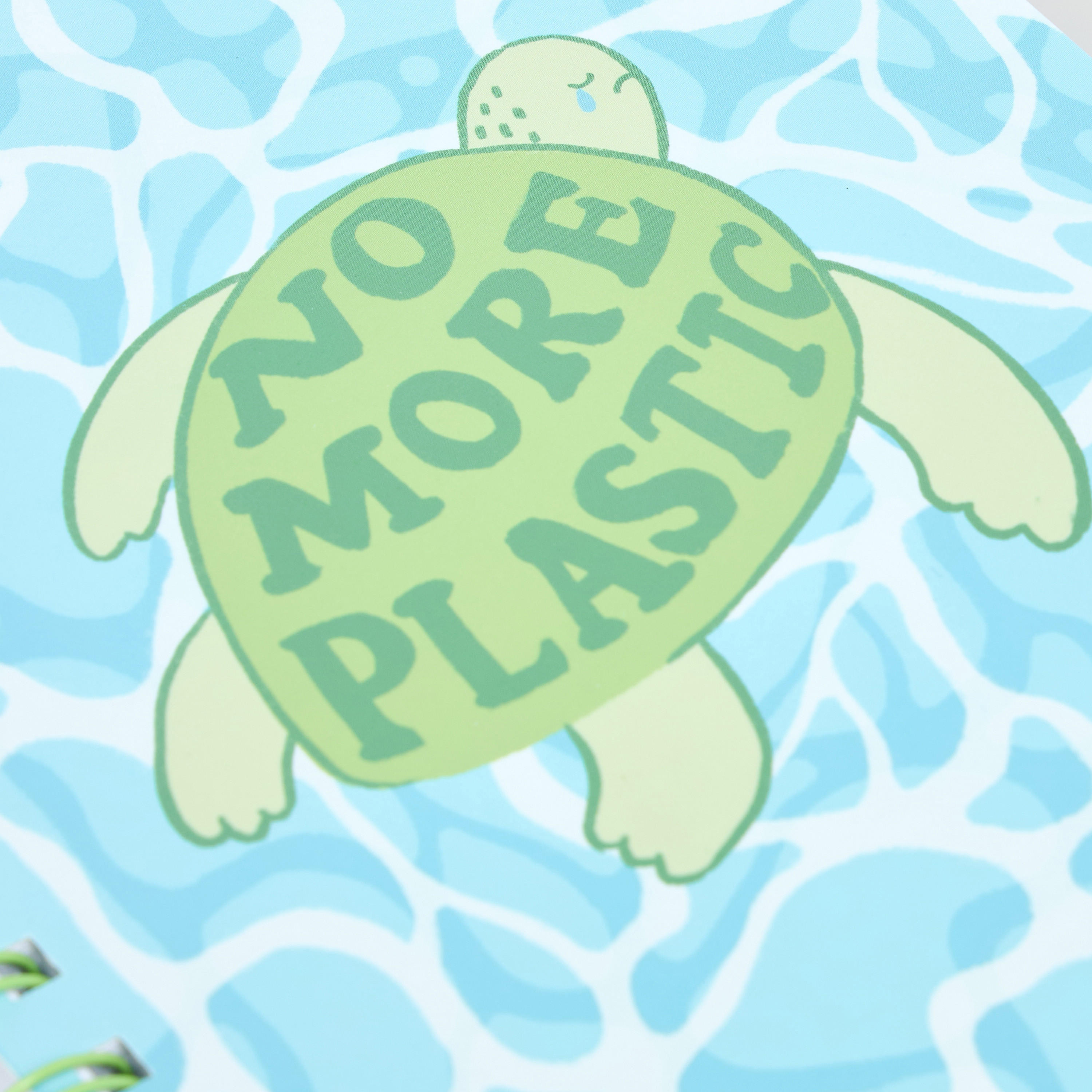 Turtle Slogan Print A5 Ruled Spiral Notebook-school-stationery-notebooks-image-3