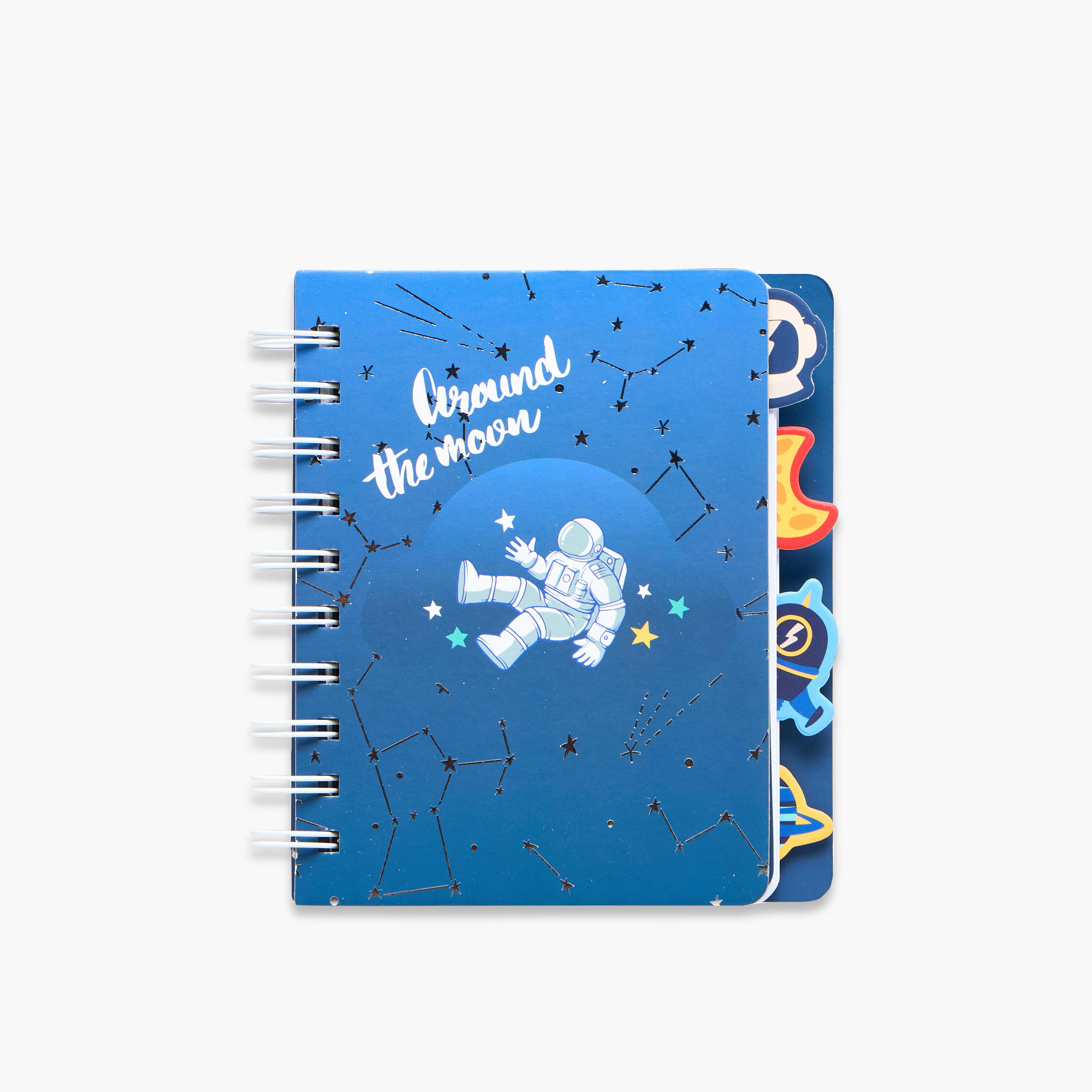 Astronaut Print A6 Ruled Spiral Notebook-school-stationery-notebooks-image-1