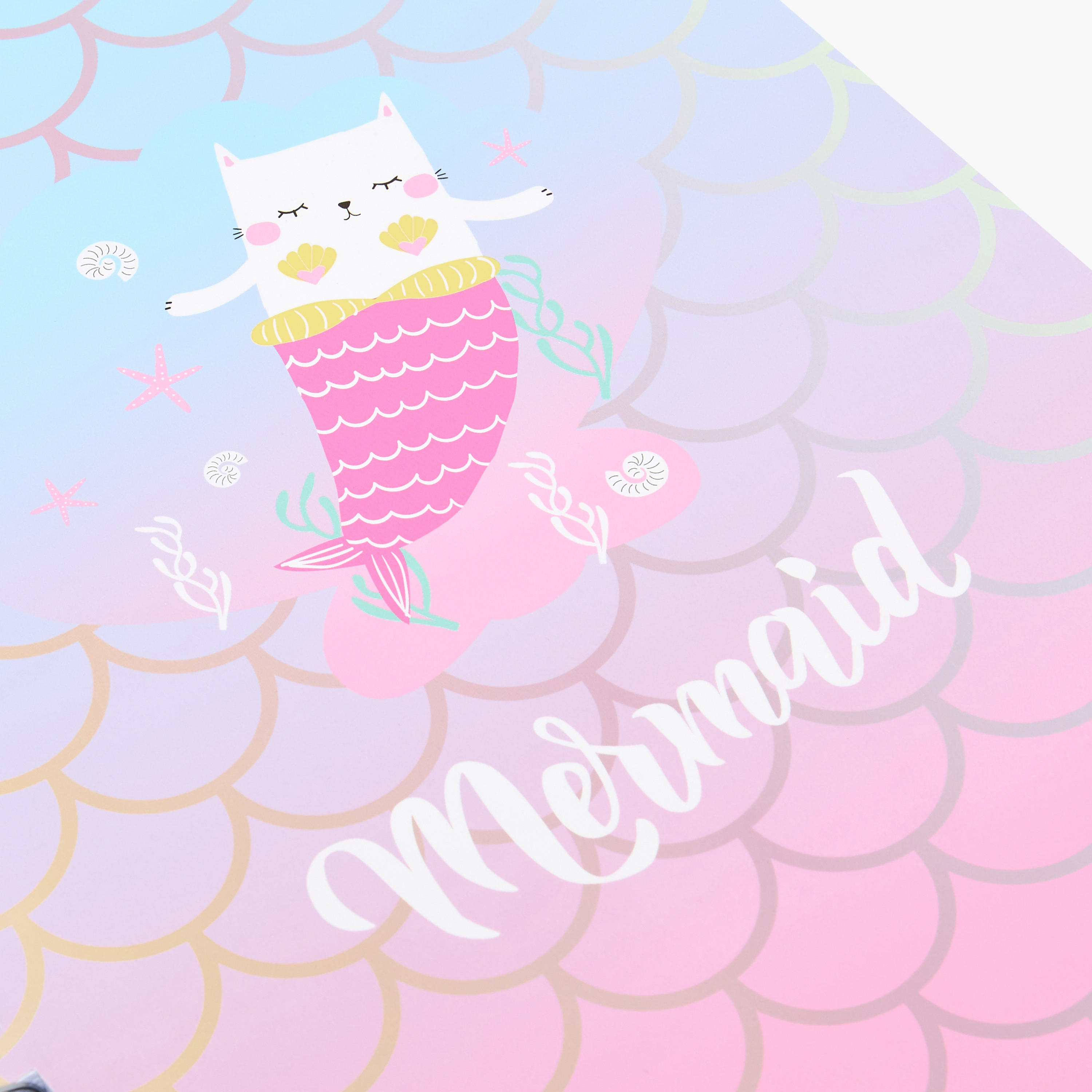 Mermaid Print A4 Ruled Spiral Notebook-school-stationery-notebooks-image-3