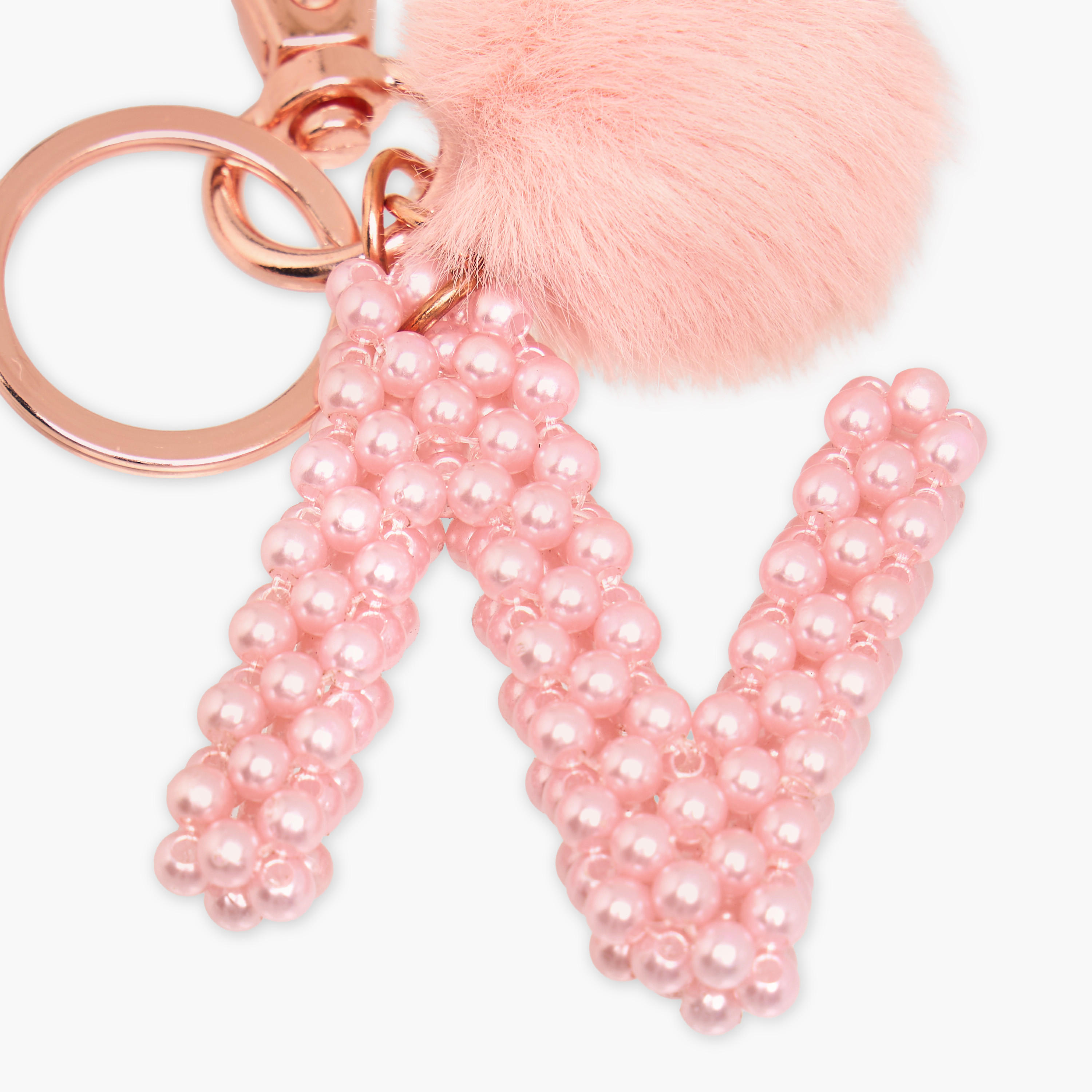 Initial N Accent Keyring with Lobster Clasp-girls-accessories-keyringsandbagcharms-image-4