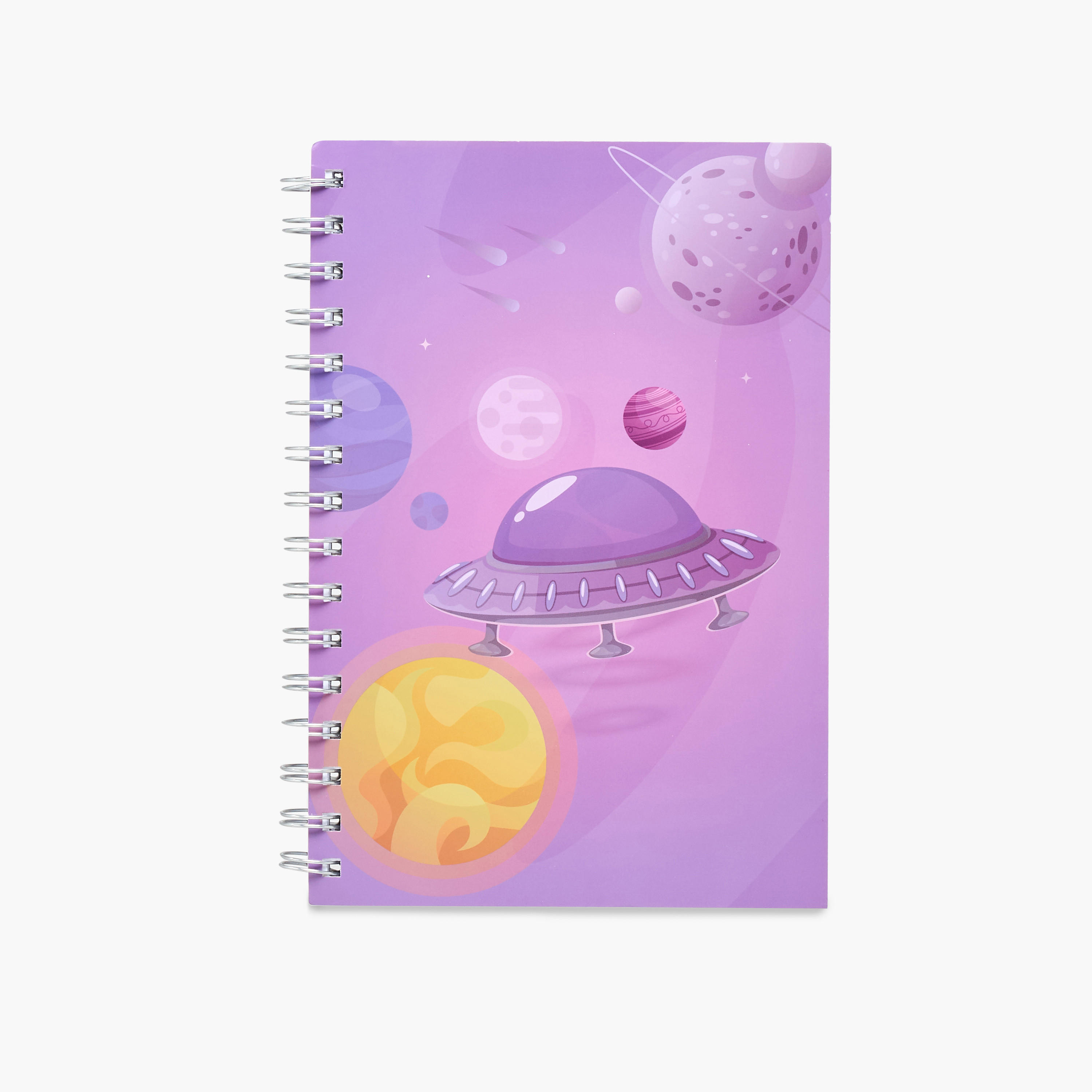 Space Print A5 Ruled Spiral Notebook-school-stationery-notebooks-image-1