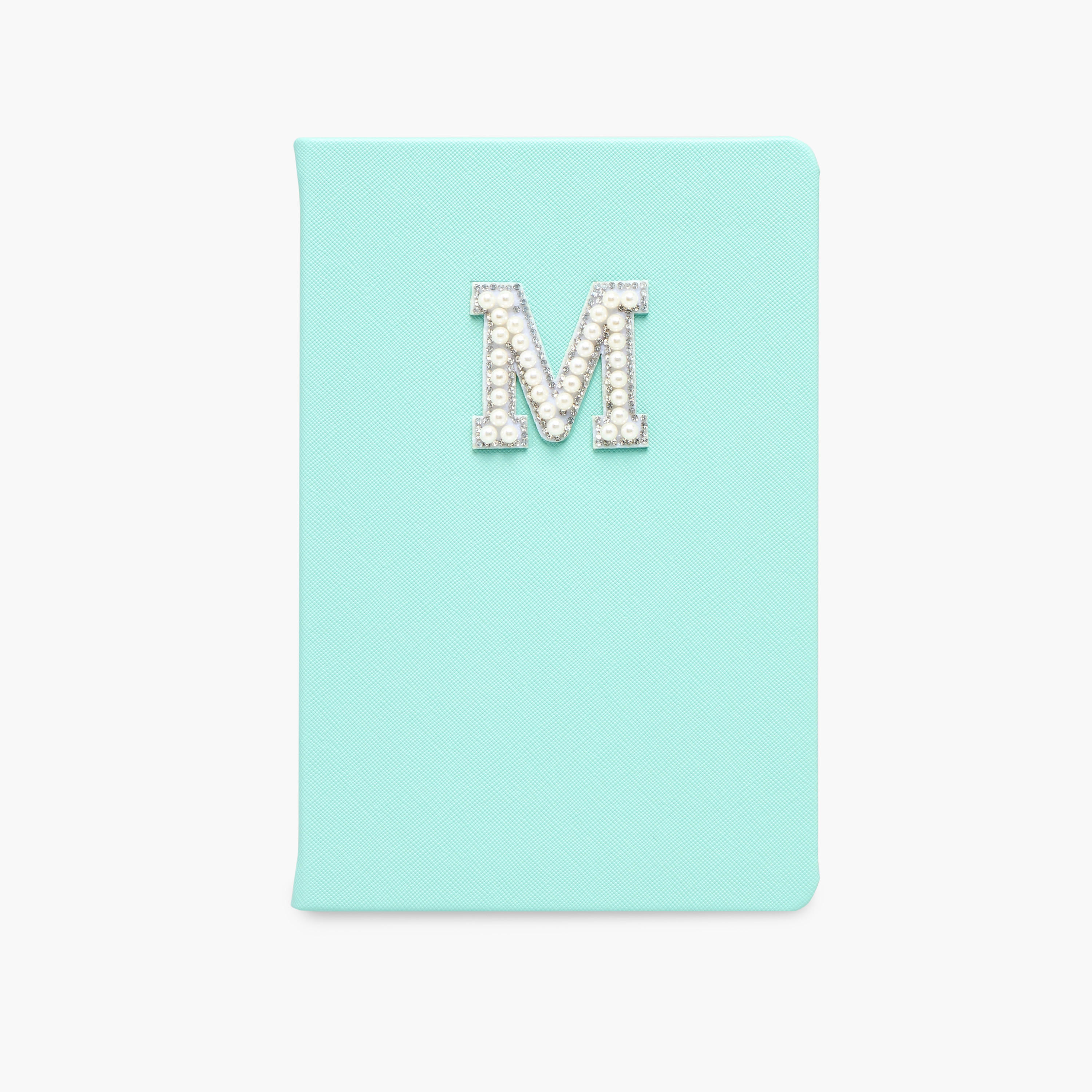 Initial 'M' Embellished A5 Notebook-school-stationery-notebooks-image-1