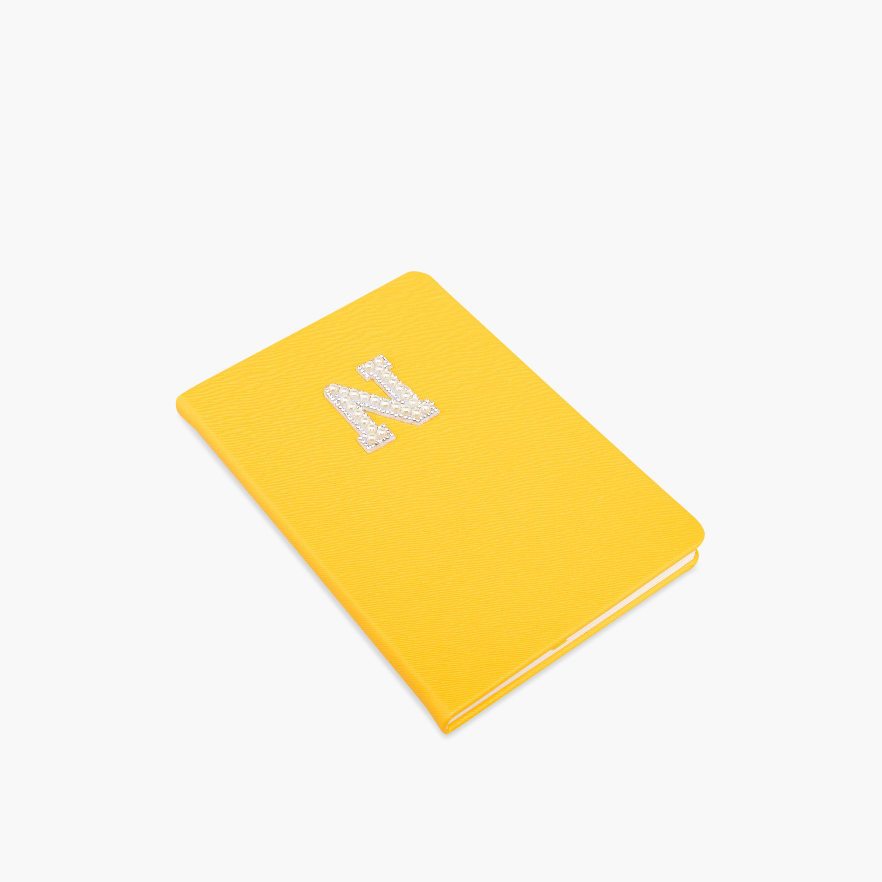 Initial 'N' Embellished Ruled A5 Notebook-school-stationery-notebooks-image-2