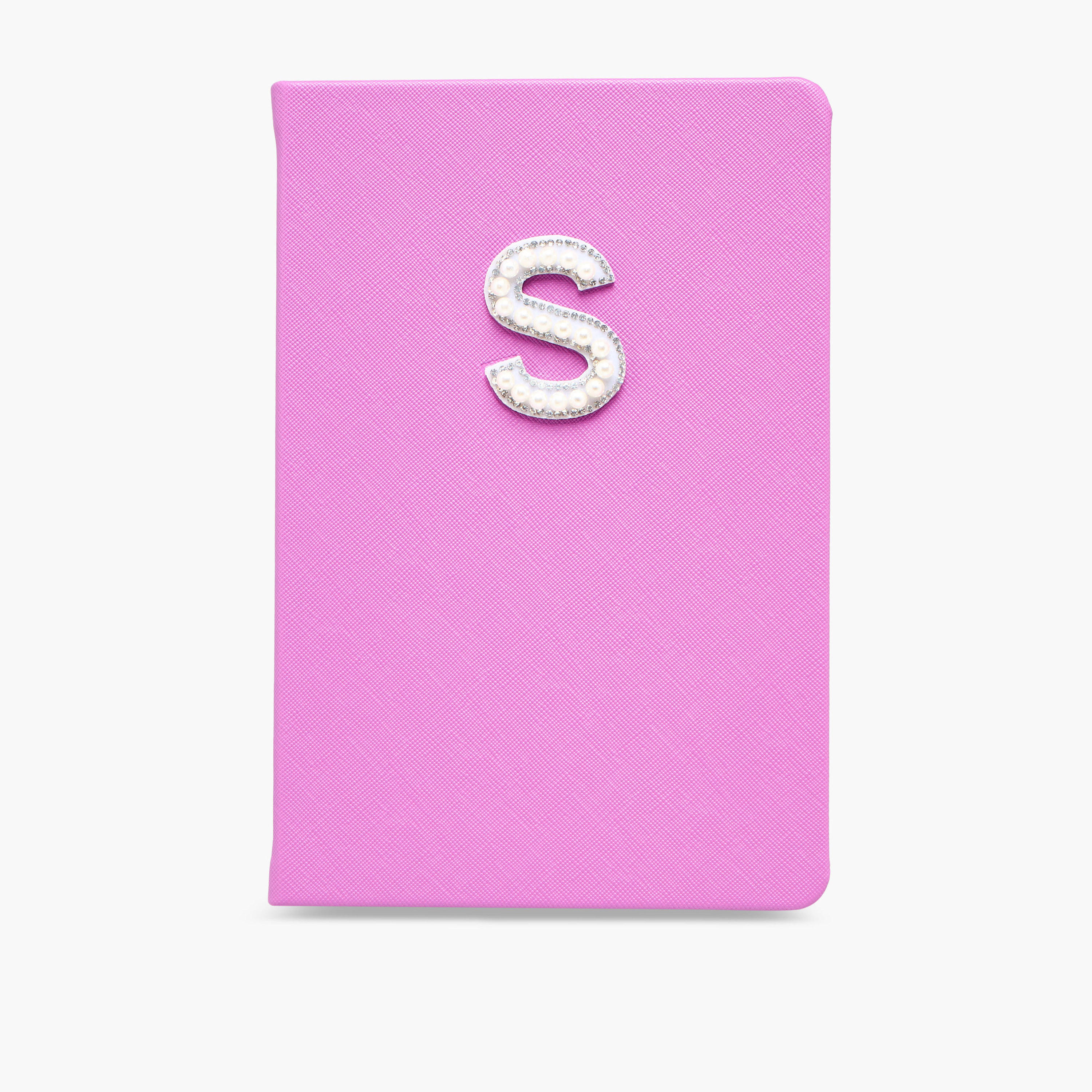 Initial 'S' Embellished Ruled A5 Notebook-school-stationery-notebooks-image-1