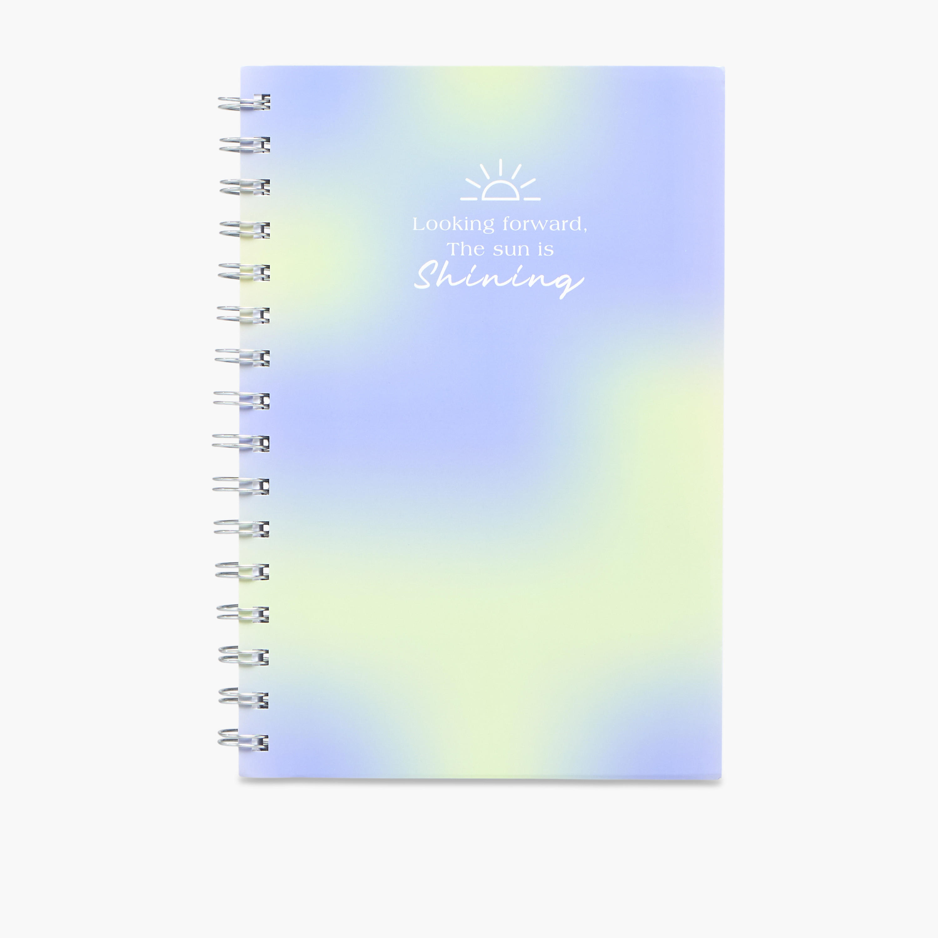 Slogan Print Ruled A5 Spiral Notebook-school-stationery-notebooks-image-1